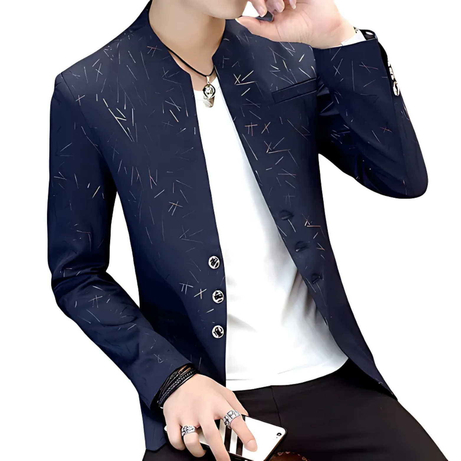 Korean Style Printed Blazer