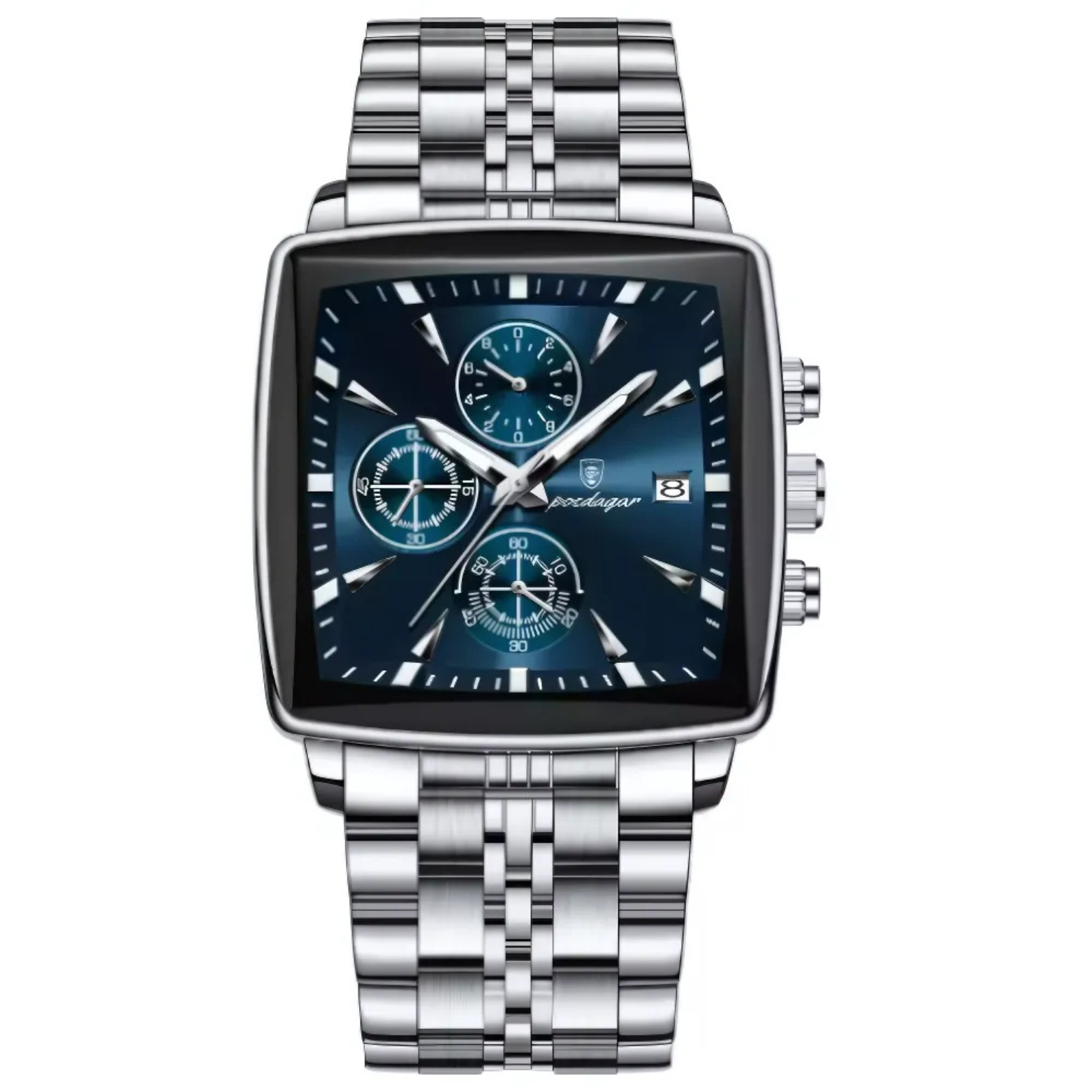 Square chronograph watch