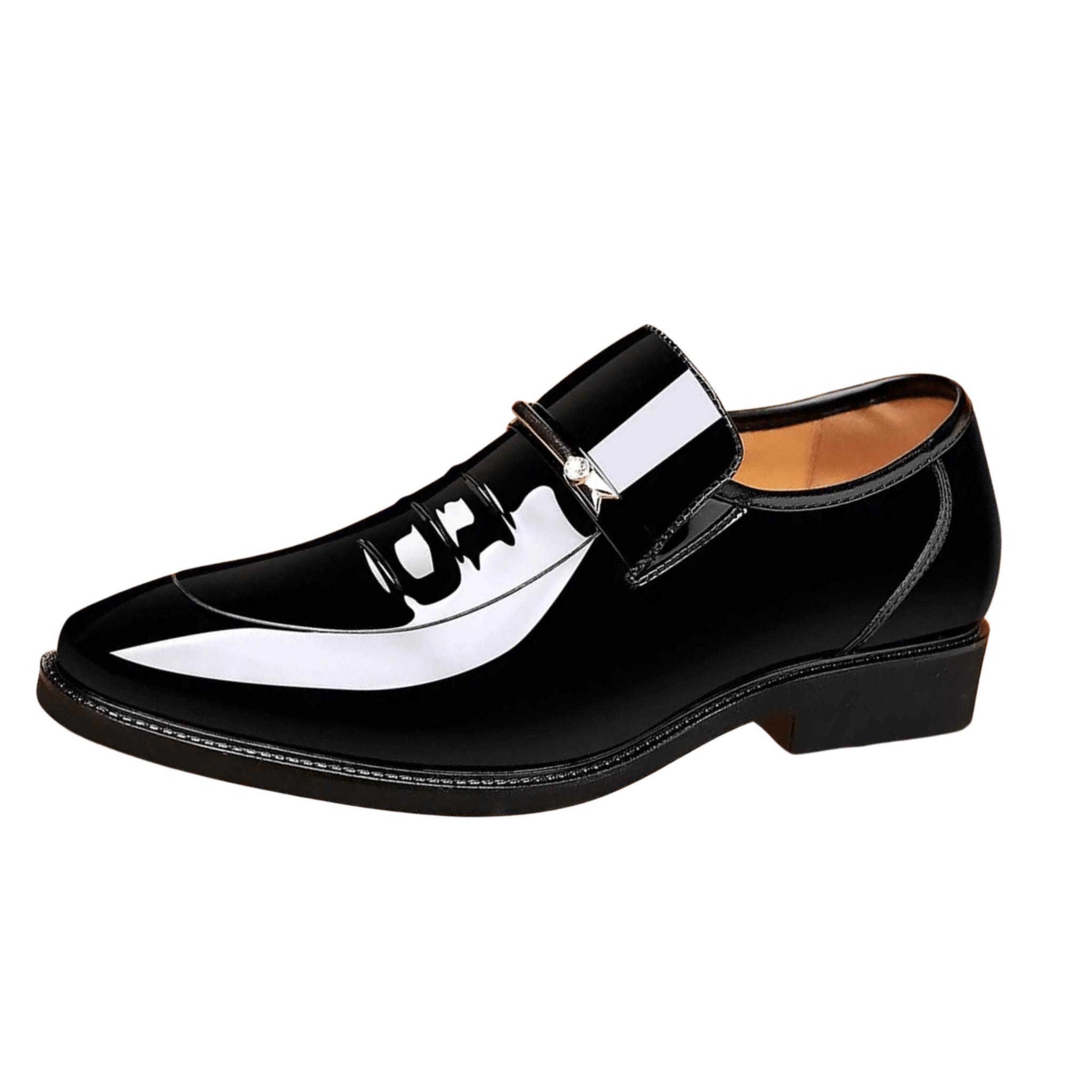 Men’s High Gloss Loafers – Sleek Slip - On Dress Shoes - The Crew