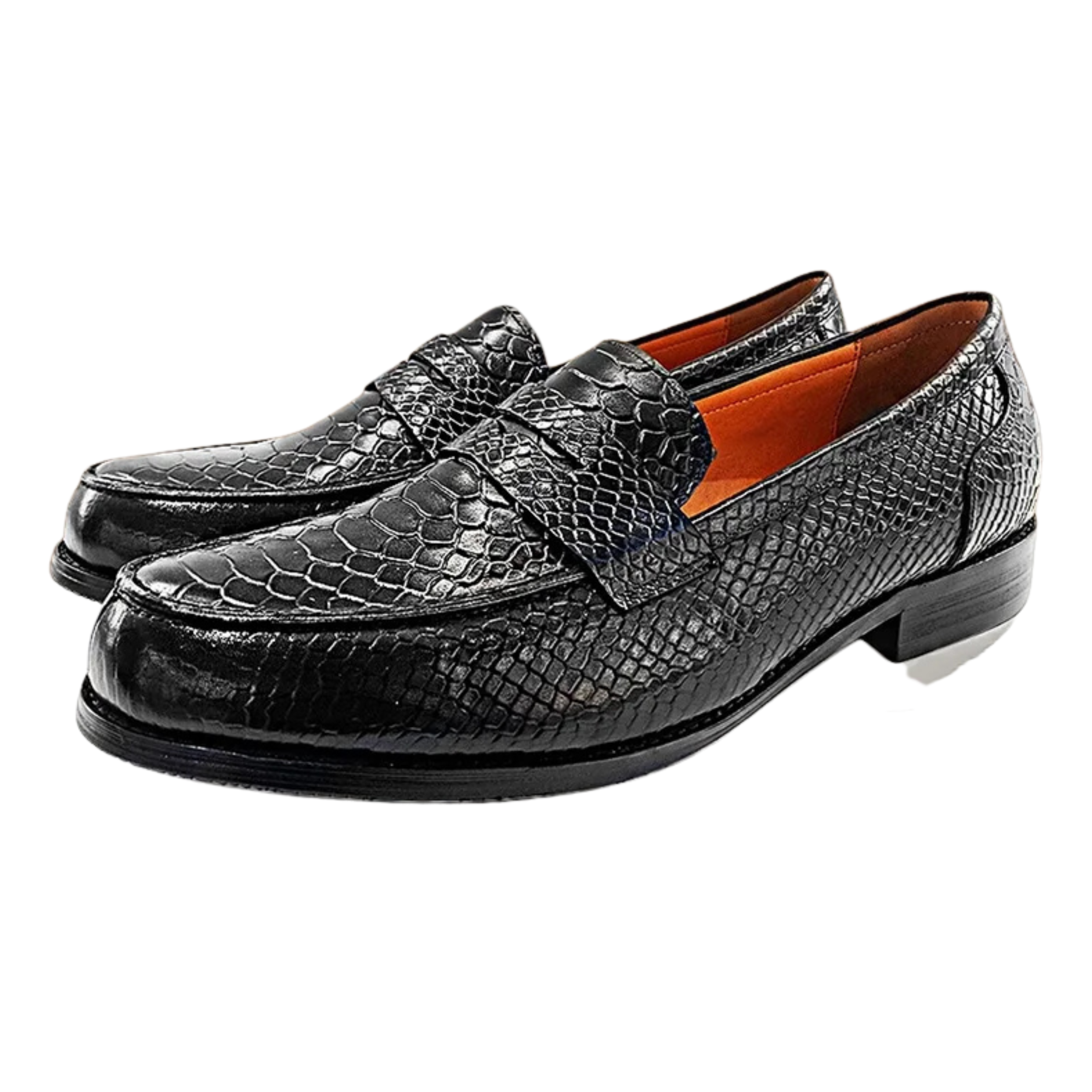 Premium Snake-Print Loafers