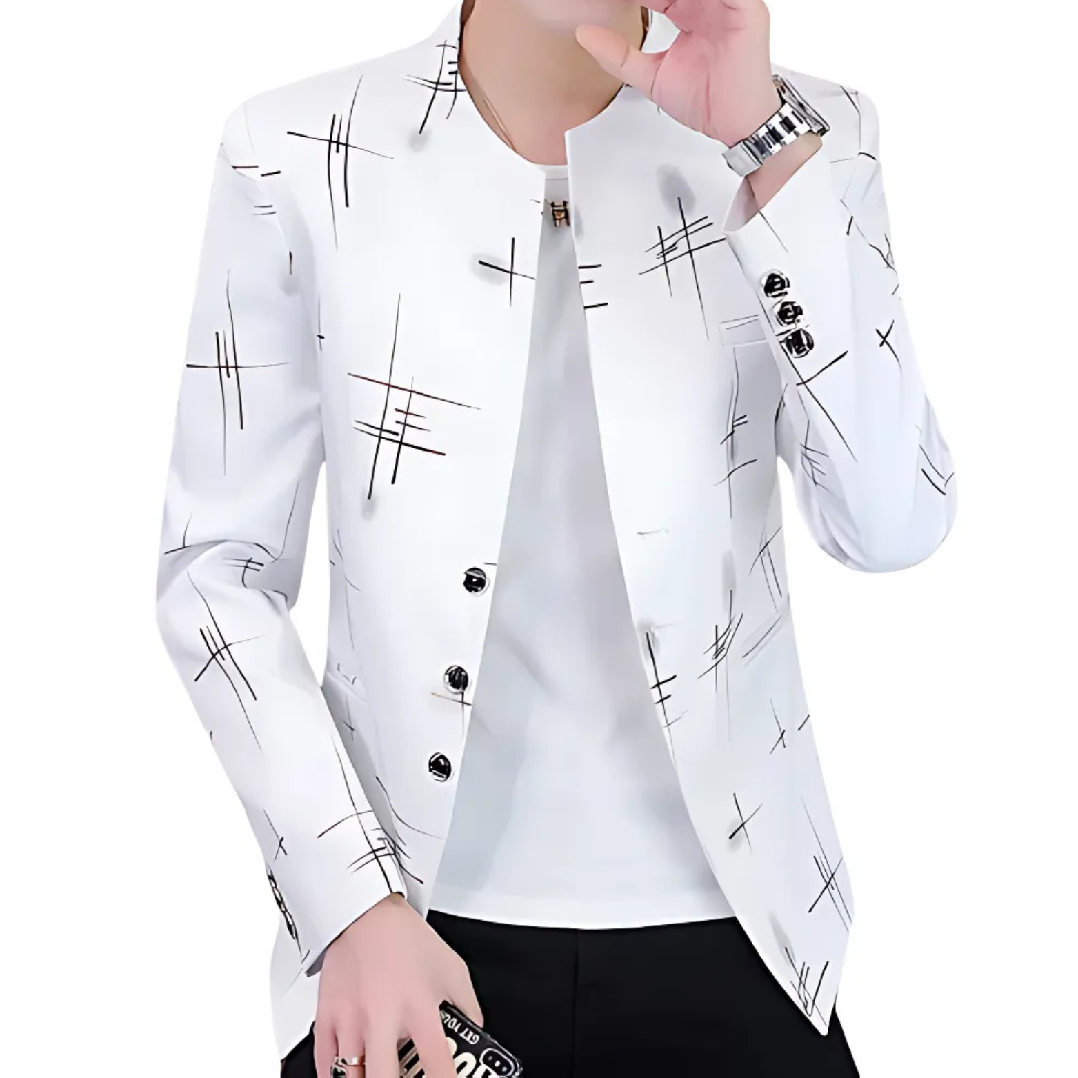 Korean Style Printed Blazer