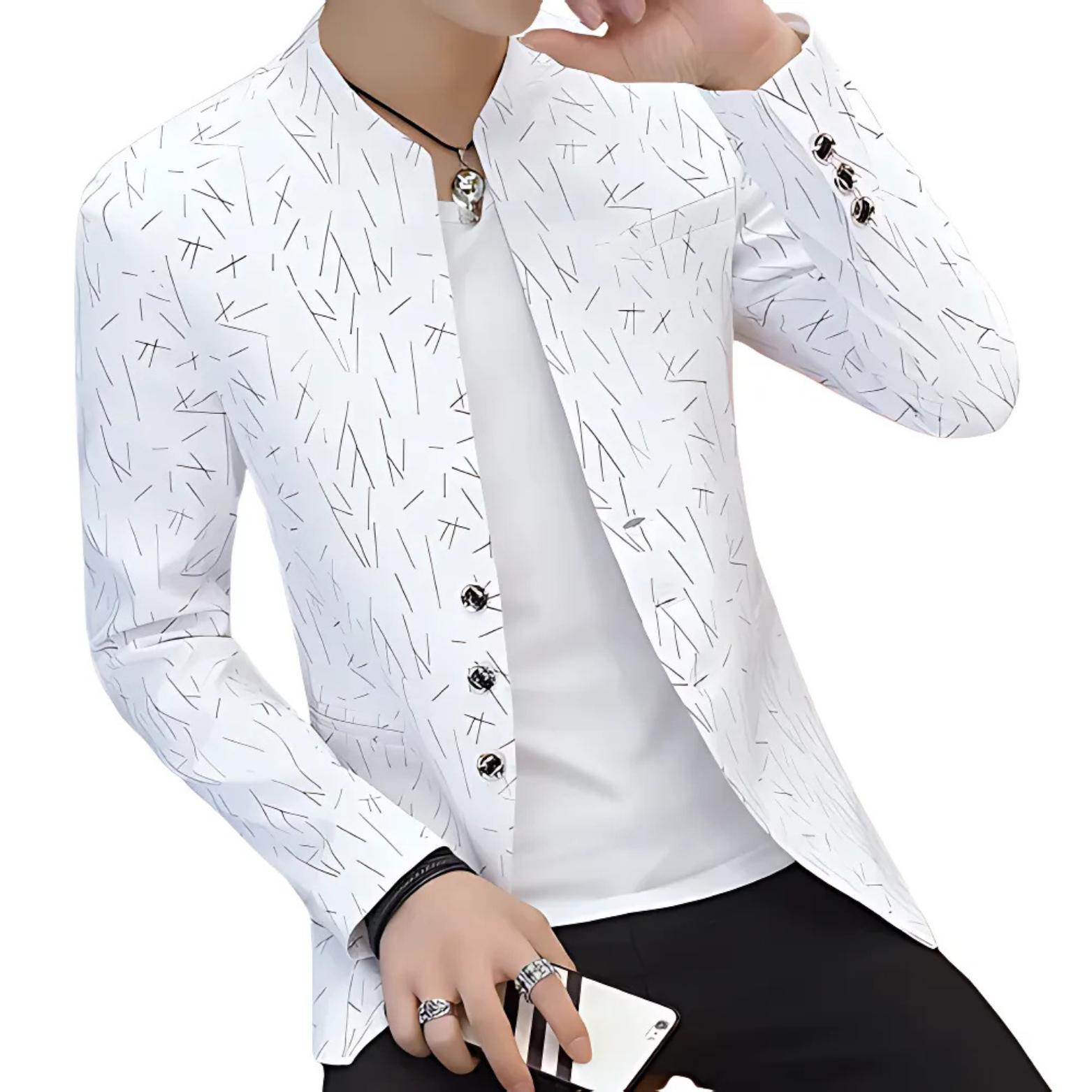 Korean Style Printed Blazer
