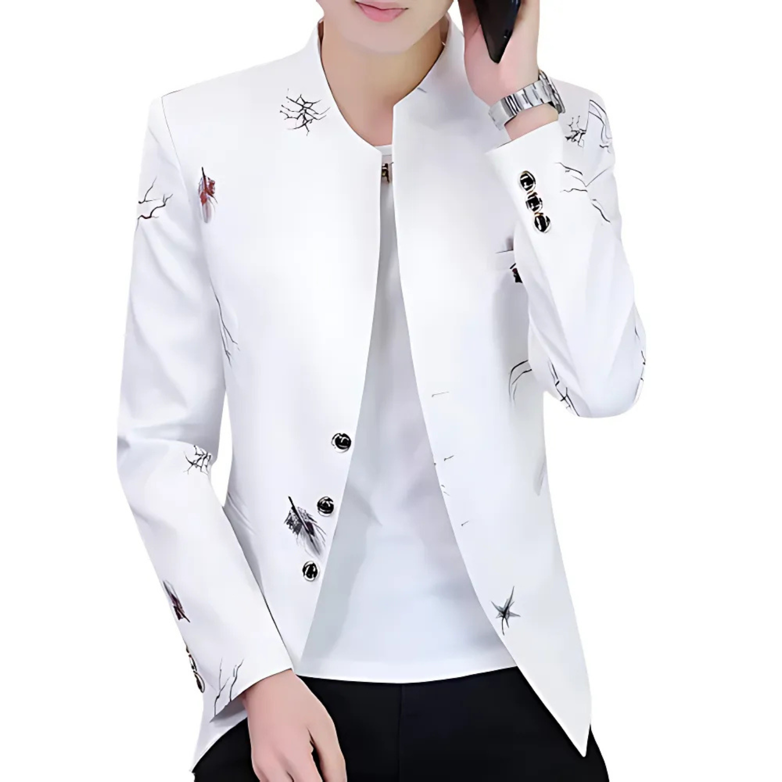 Korean Style Printed Blazer