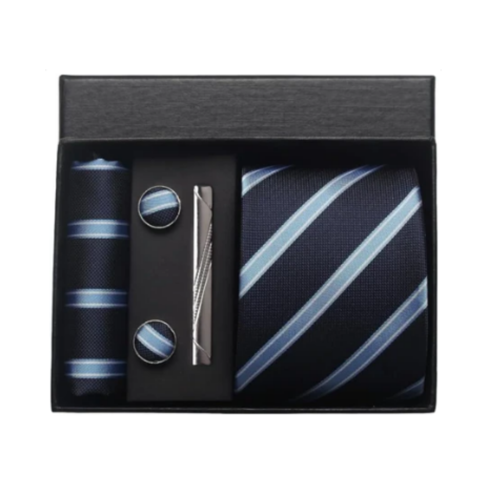 Blue gradient silk tie premium men set – The Crew
