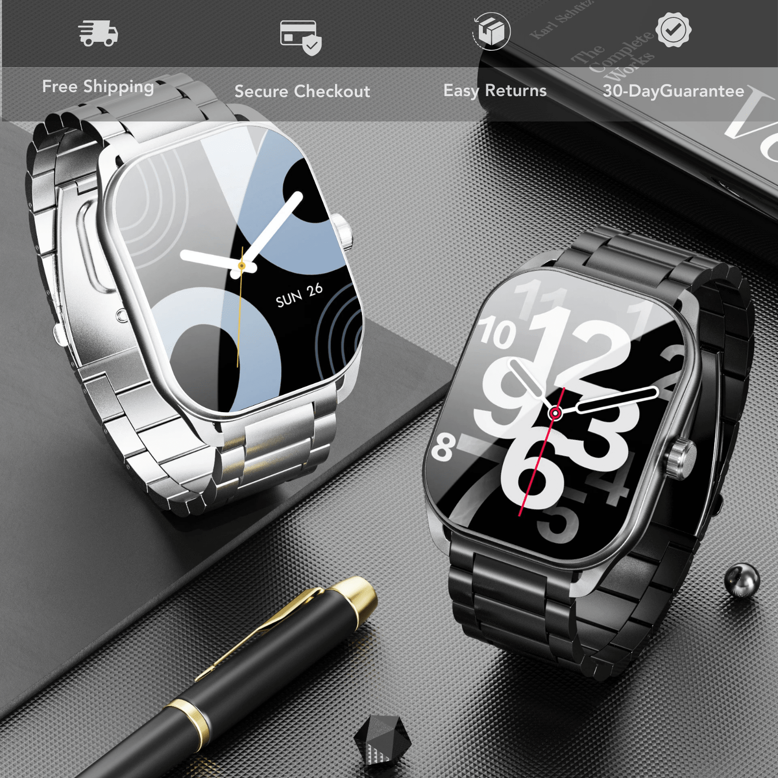 Karchilor Smartwatch for Men – Bluetooth Call IP68 Fitness - The Crew