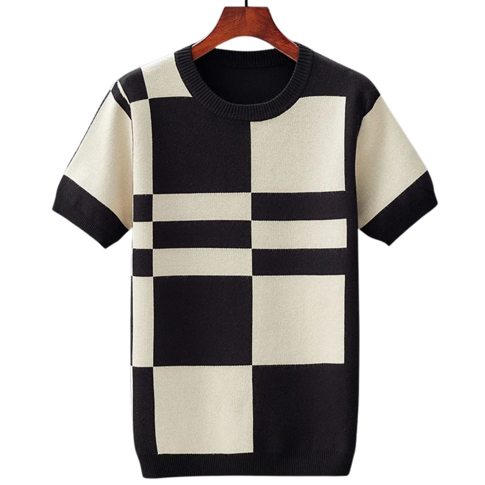 Geometric Cotton T-Shirt Sweater