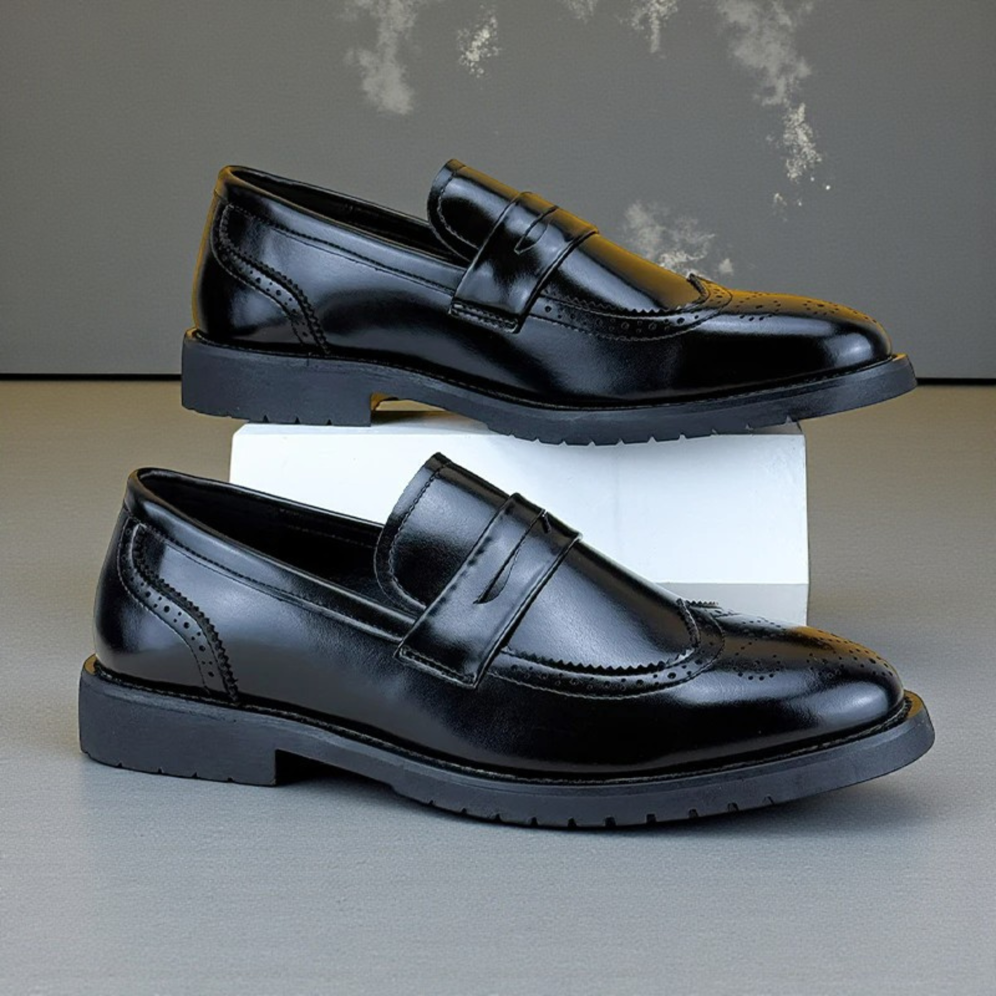 Elegant Brogue Slip-On Loafers