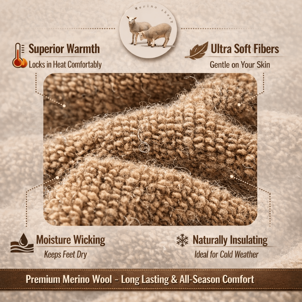 Men’s Merino Wool Thermal Winter Socks – Extra Warm - The Crew