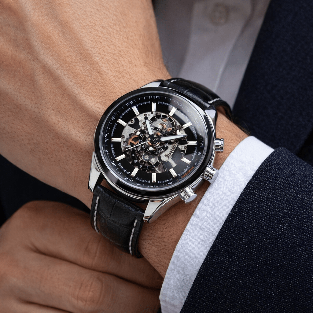 Winner Military Skeleton Automatic Watch for Men - The Crew