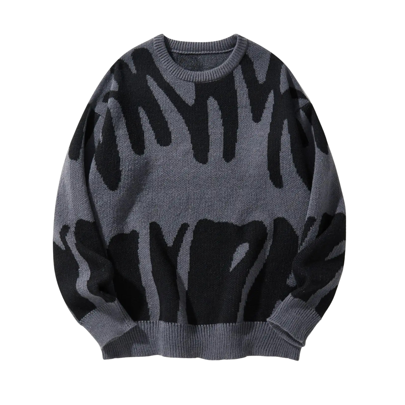 Stylish Jacquard Men’s Sweater Relaxed Fit