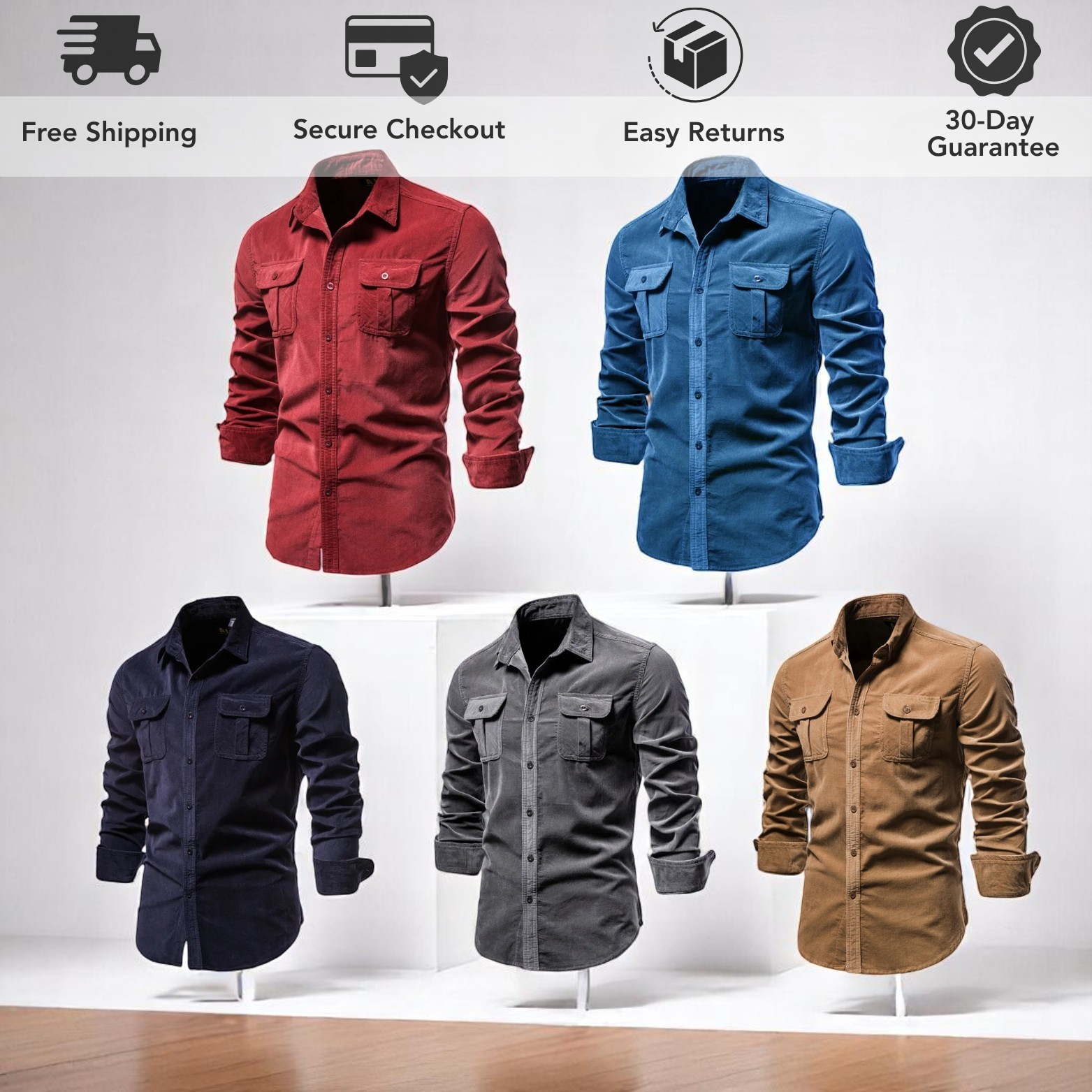 100% Cotton Corduroy Shirt