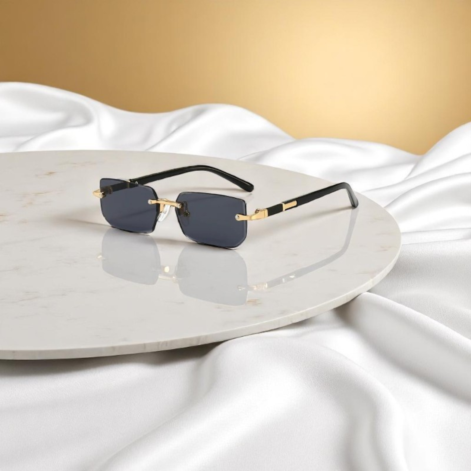 Minimalist Rimless Glasses