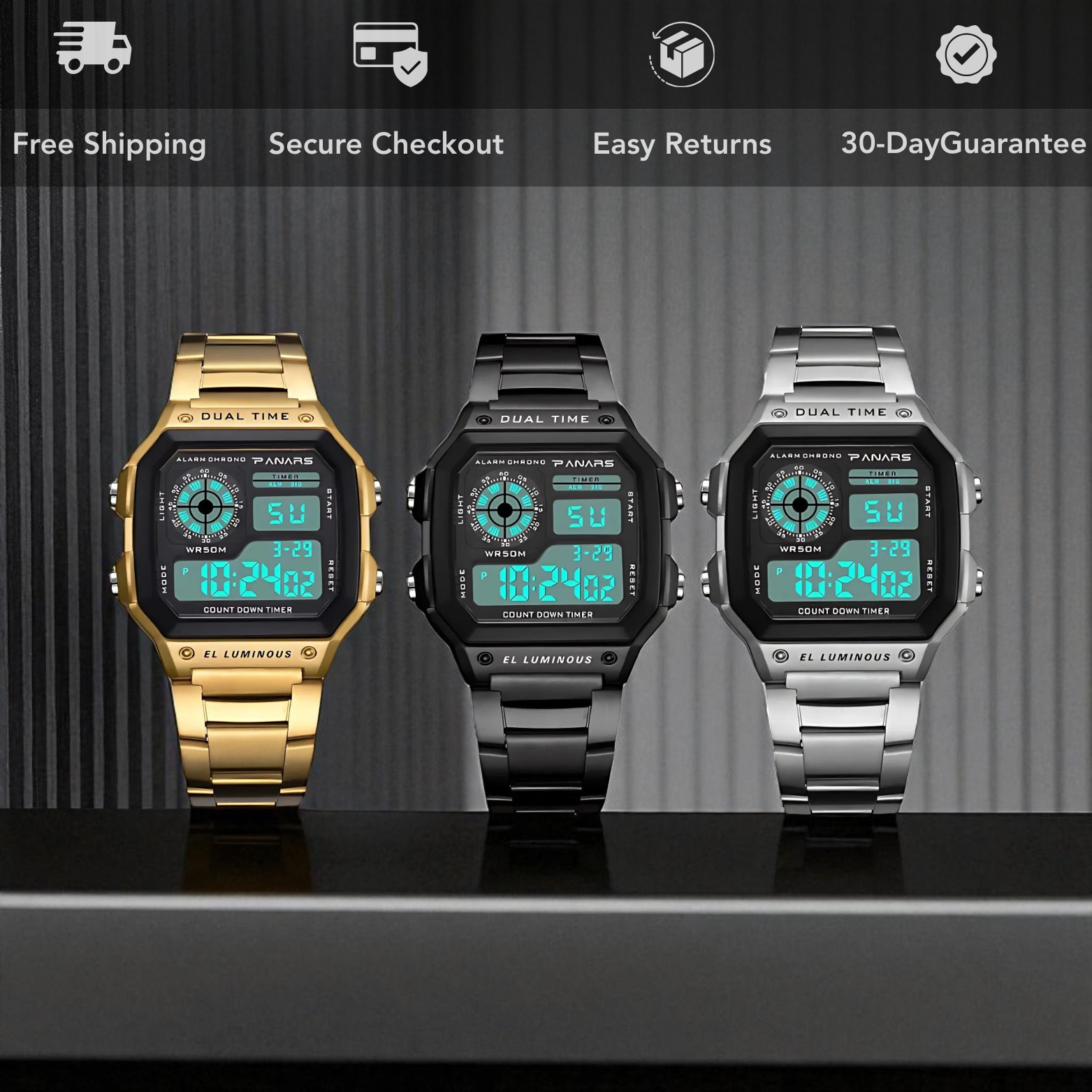 Steel Sports Watch