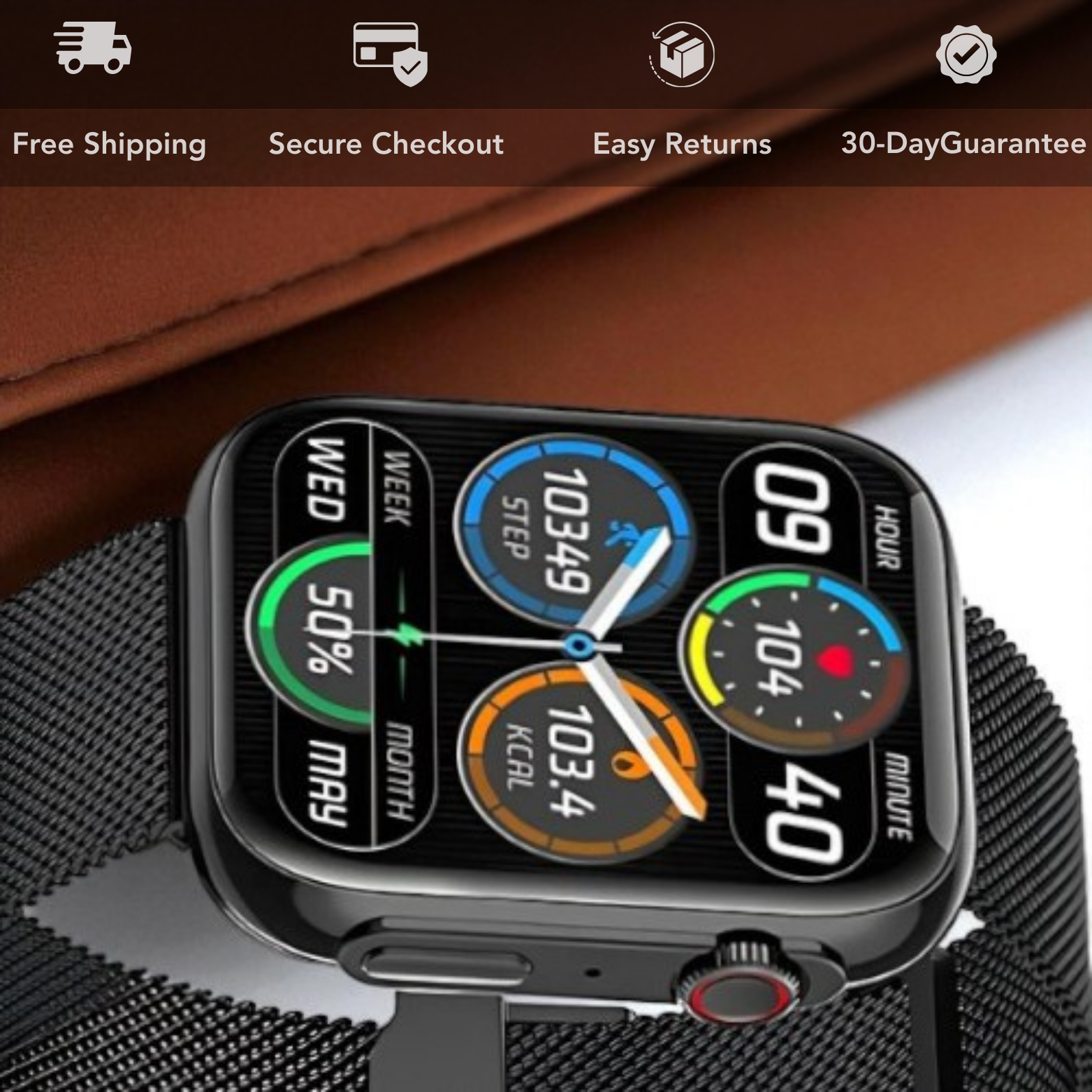 Unisex Sports Smartwatch with Bluetooth Calls