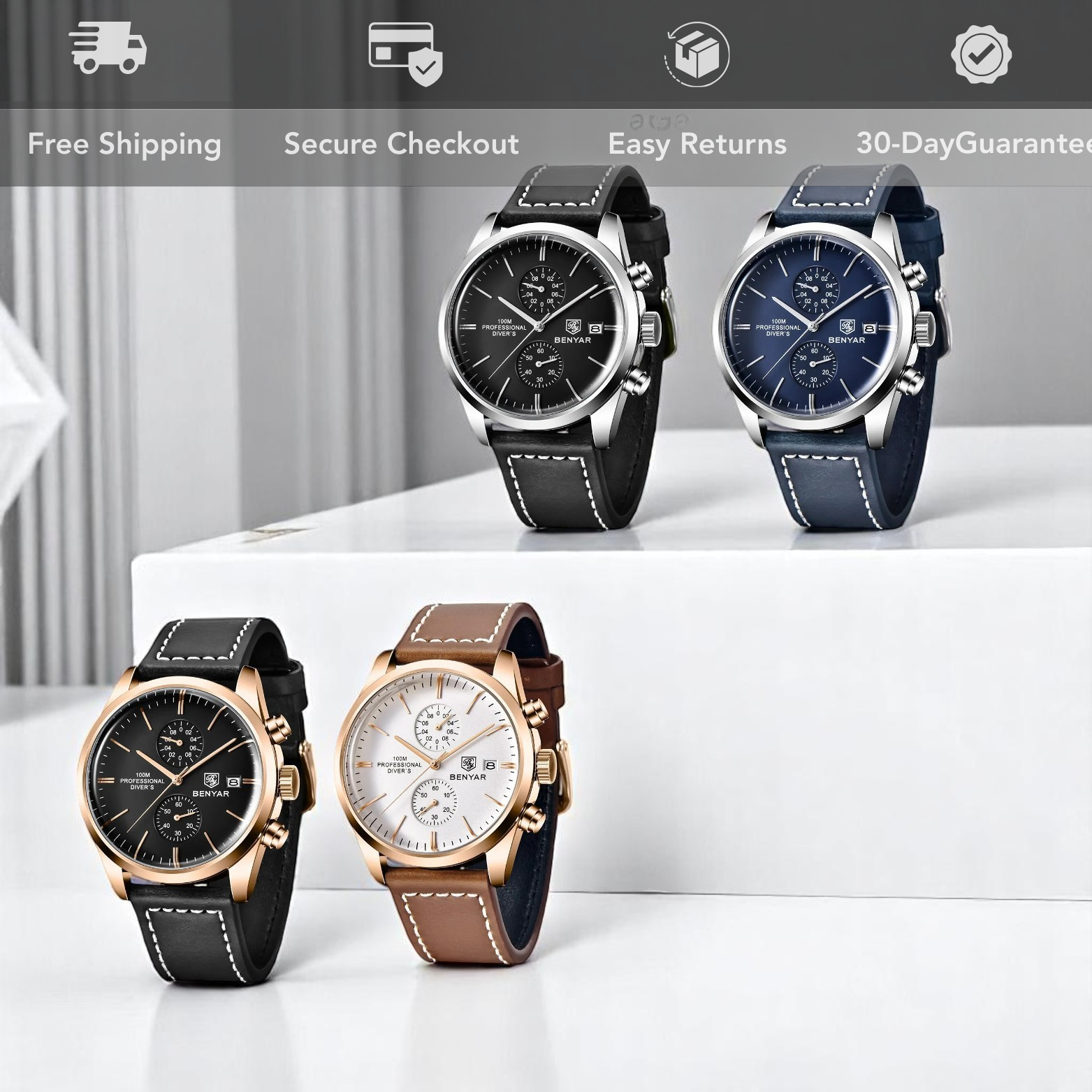 Sports Leather Watch