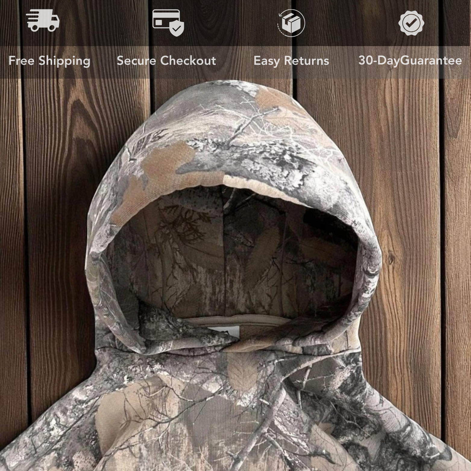 Oversized Camo Streetwear Hoodie
