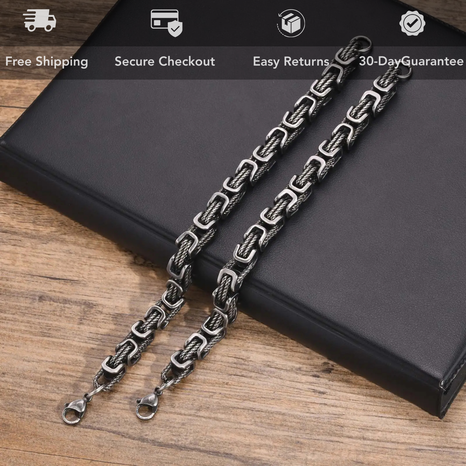 Byzantine stainless steel bracelet