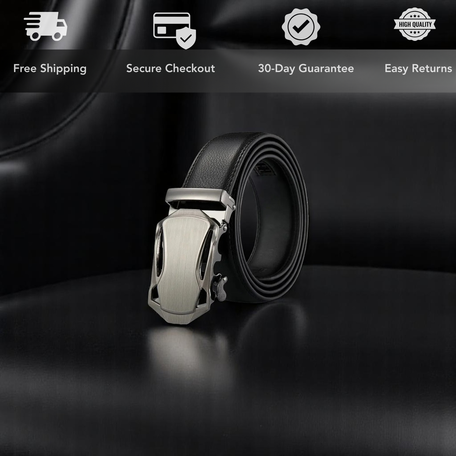 Elegant Men's PU Belt