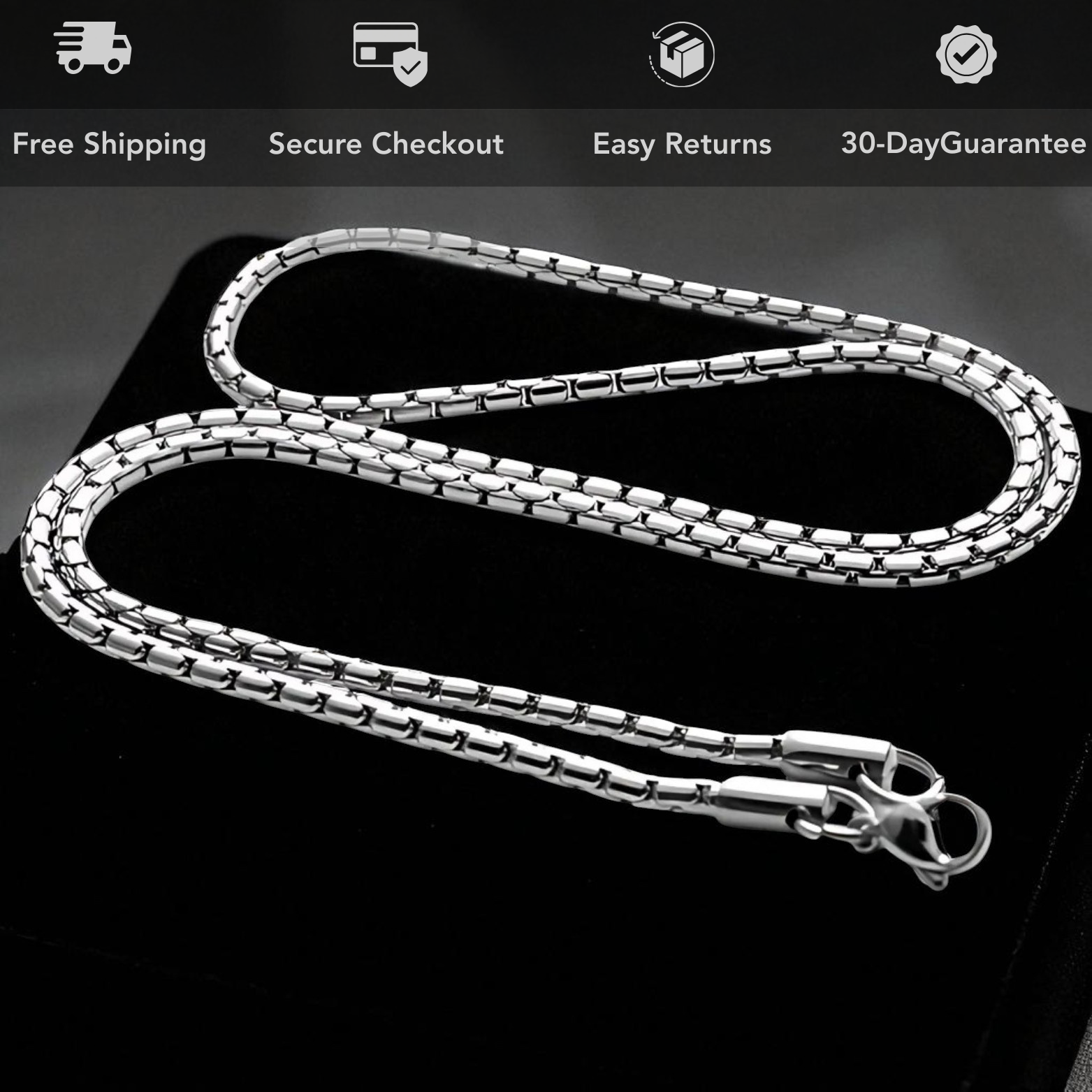 Elegant Stainless Steel Link Necklace