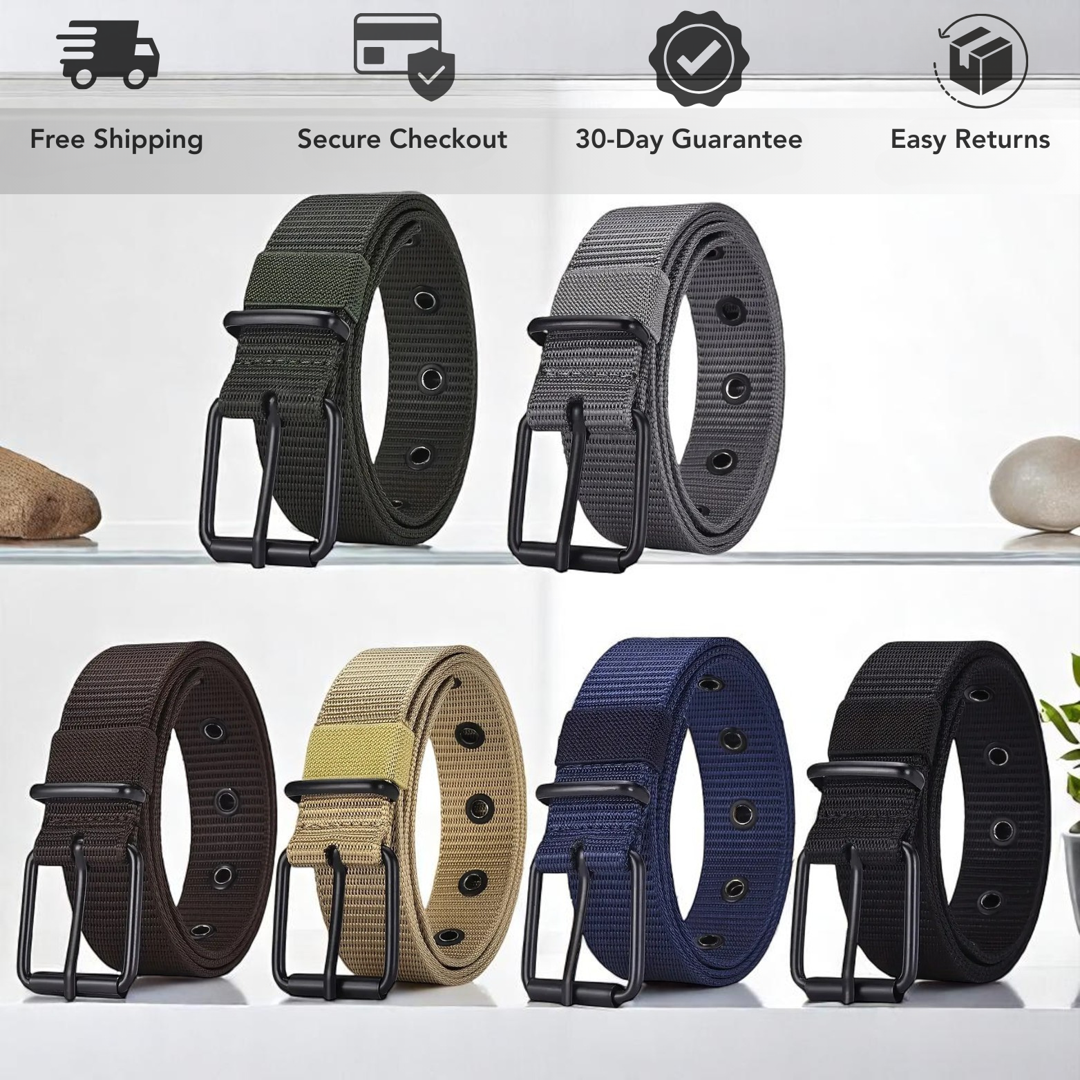 Heavy Duty Men's Nylon Belt
