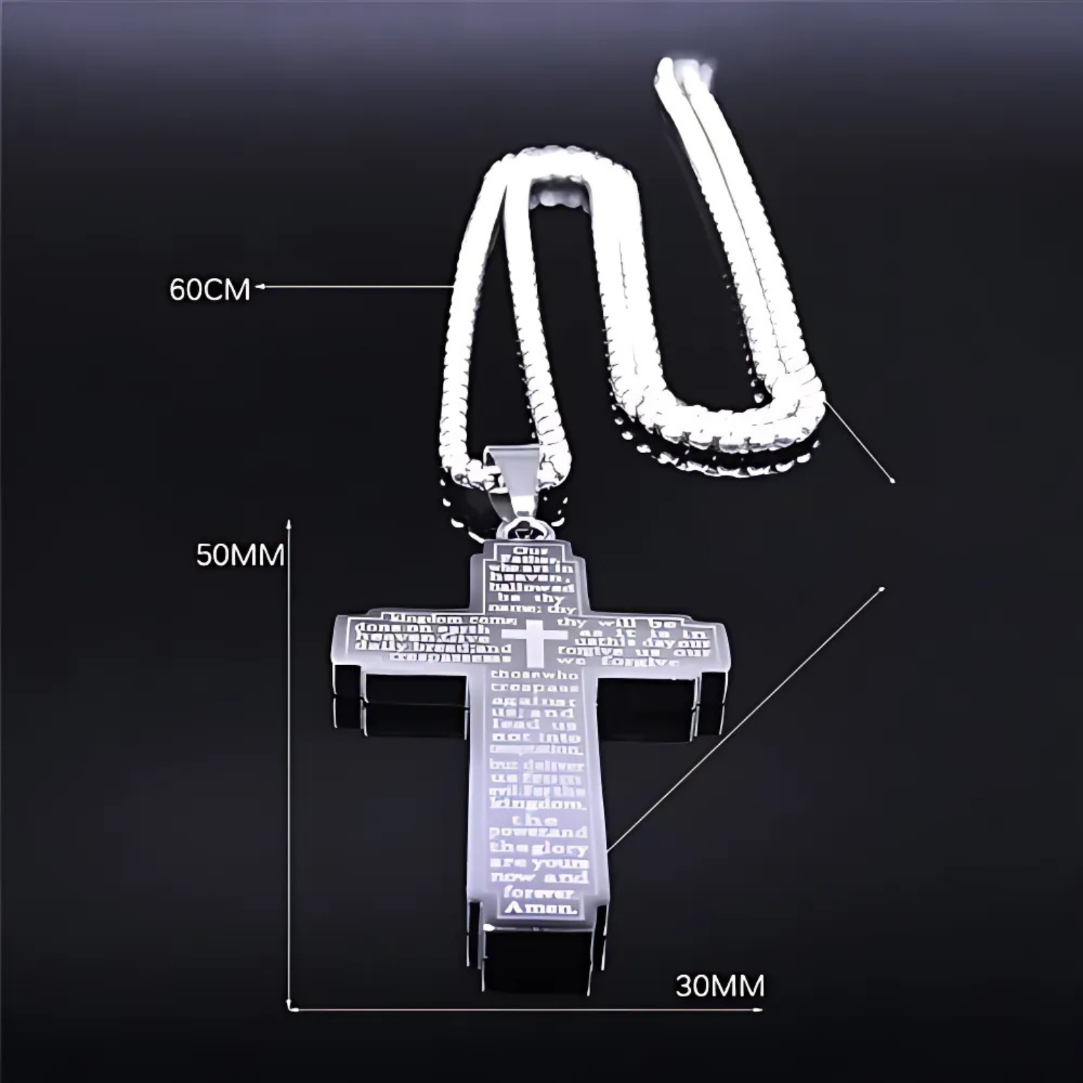 HNSP Stainless Steel Cross Chain