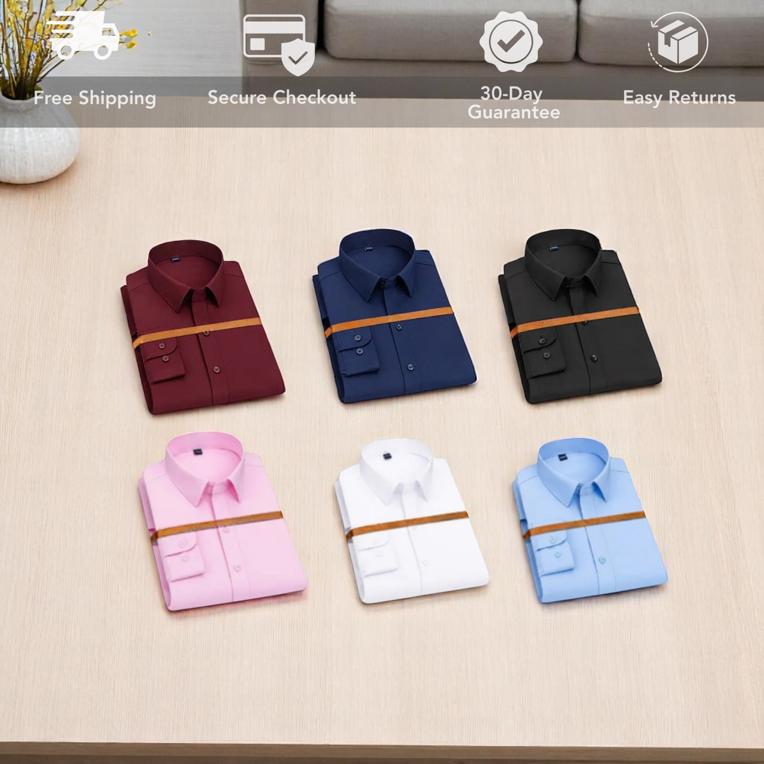 Men's Stretch Anti-Wrinkle Shirt