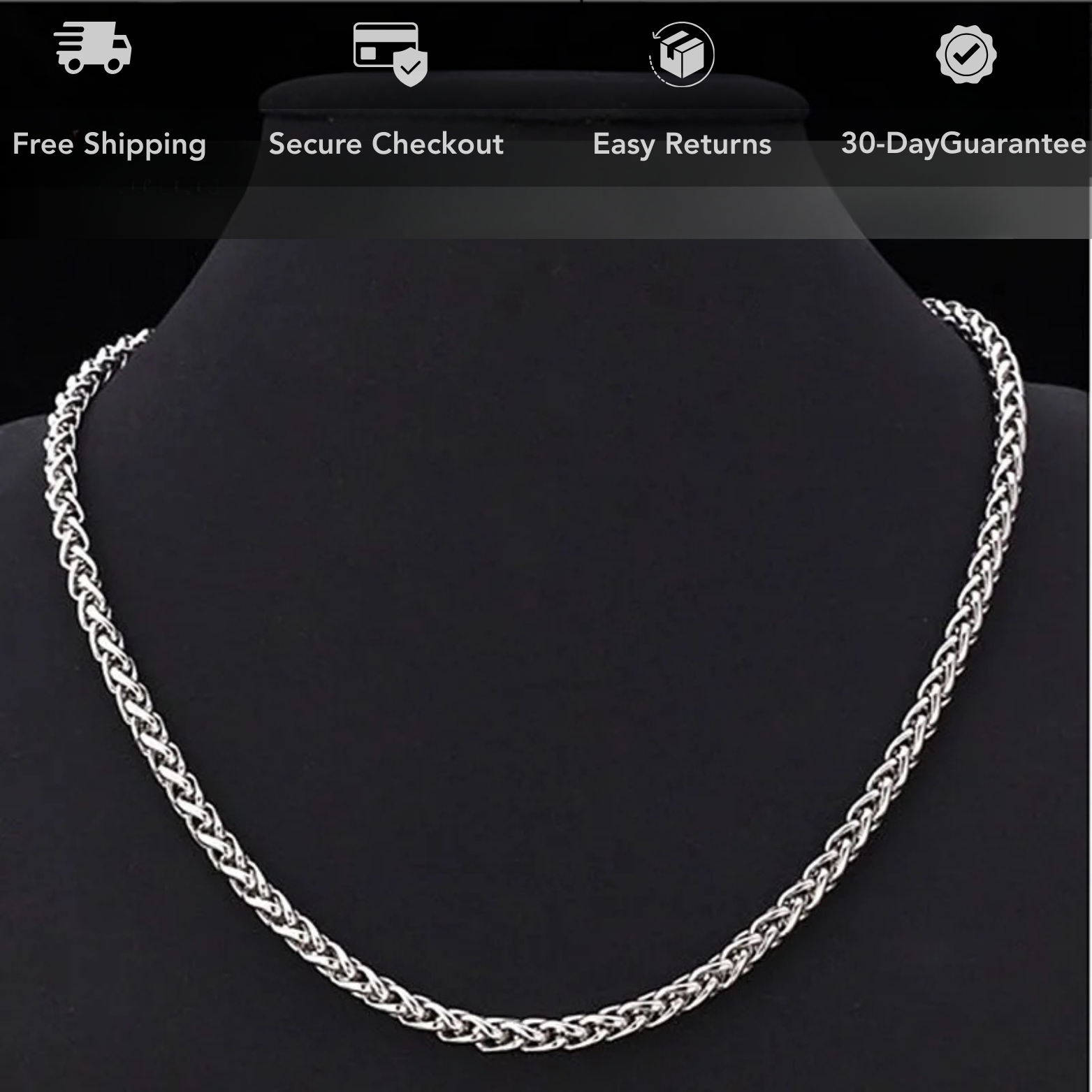 Elegant twisted chain necklace