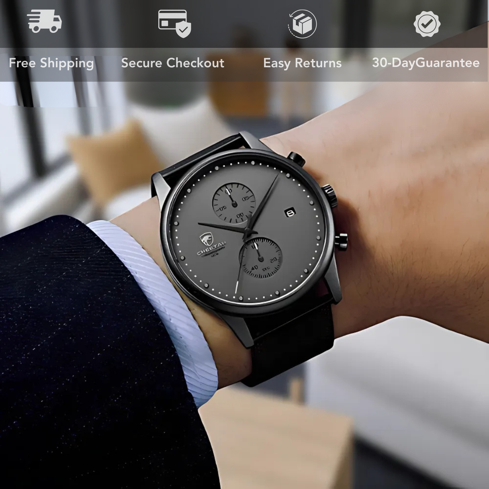 Elegant Sporty Steel Watch
