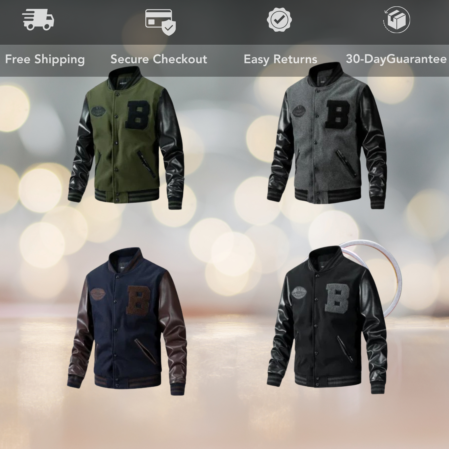 Casual Varsity Style Jacket