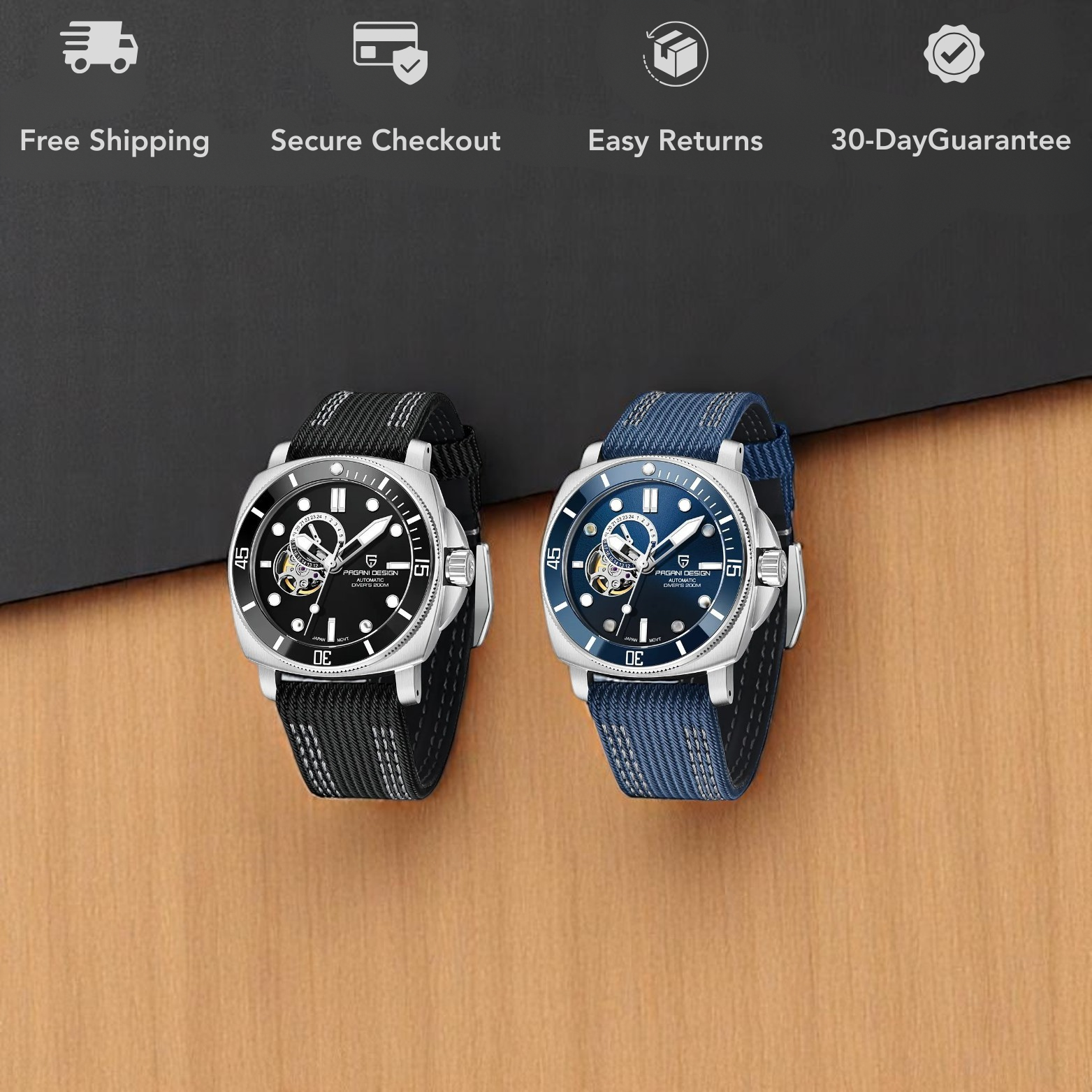 Men's 20 Bar Mechanical Sports Watch