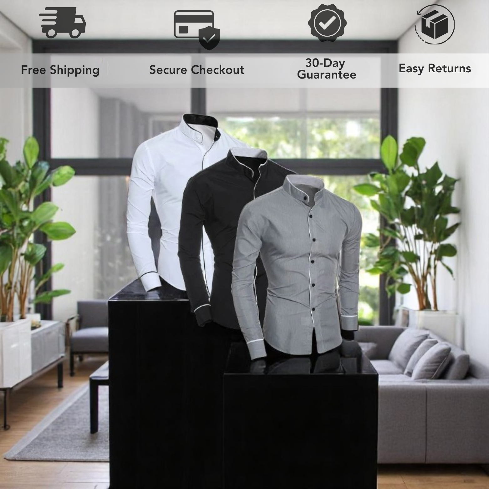 Men's Simple Slim Fit Shirt
