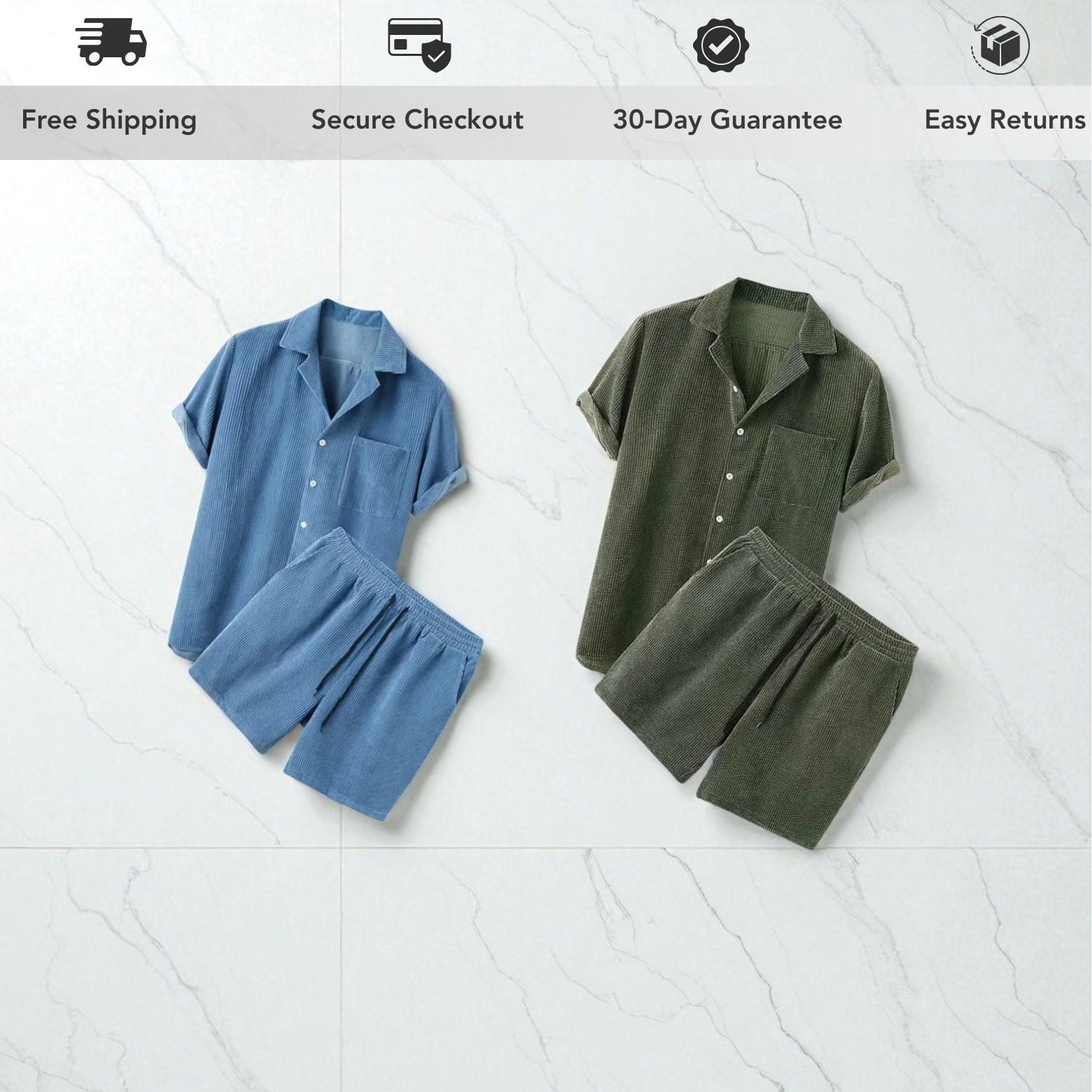 Men's Casual Corduroy Set