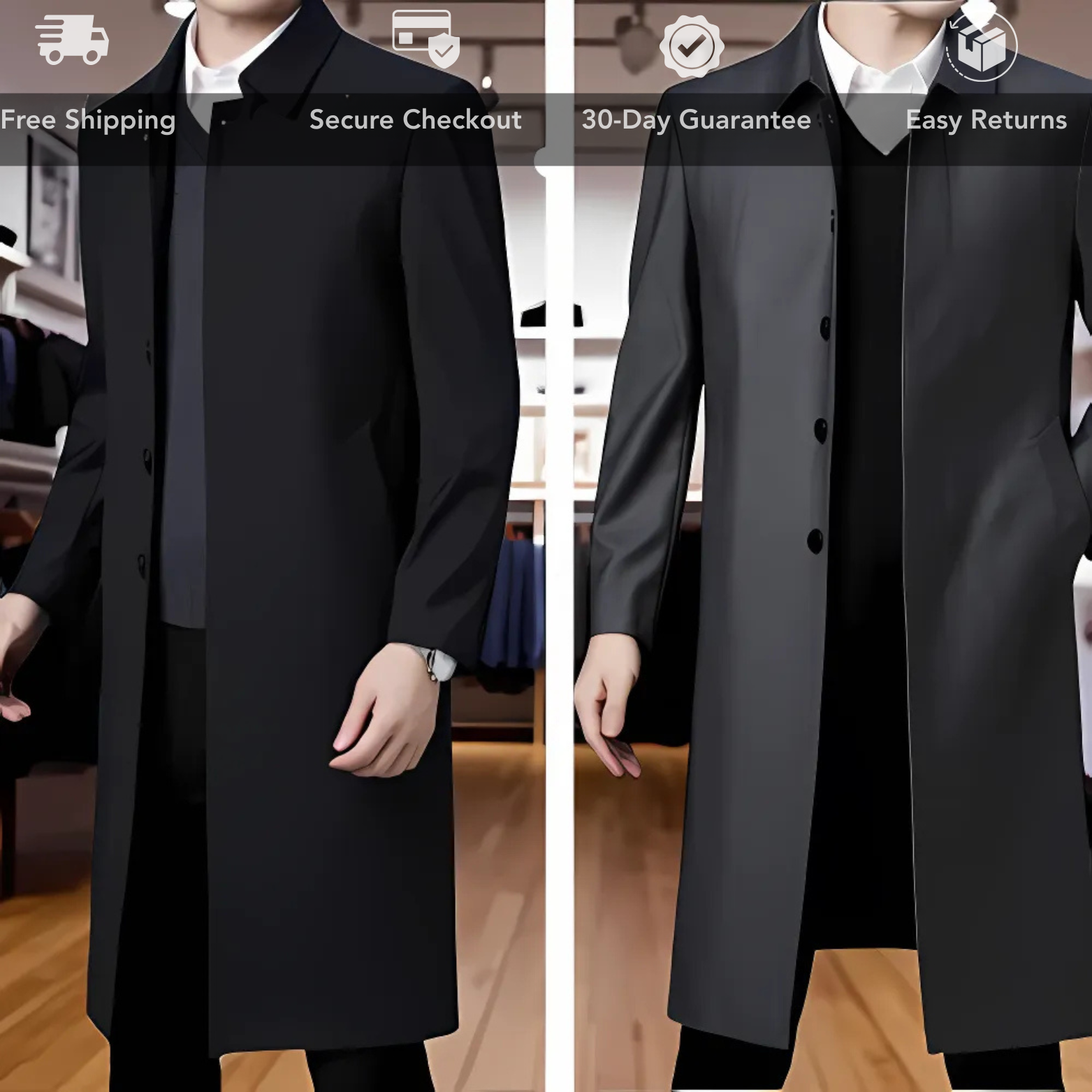 Casual Winter Trench Coat