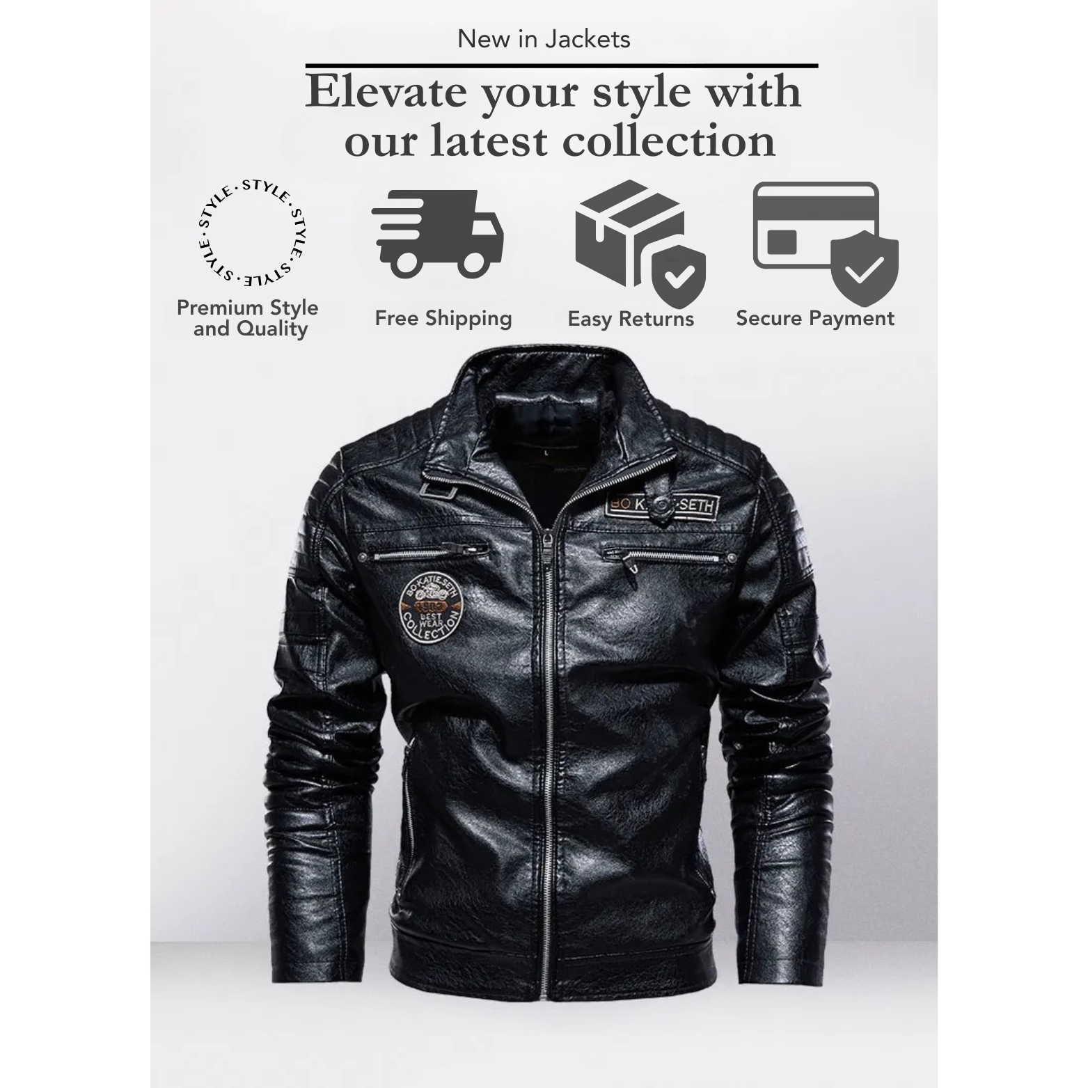 Synthetic Leather Jacket