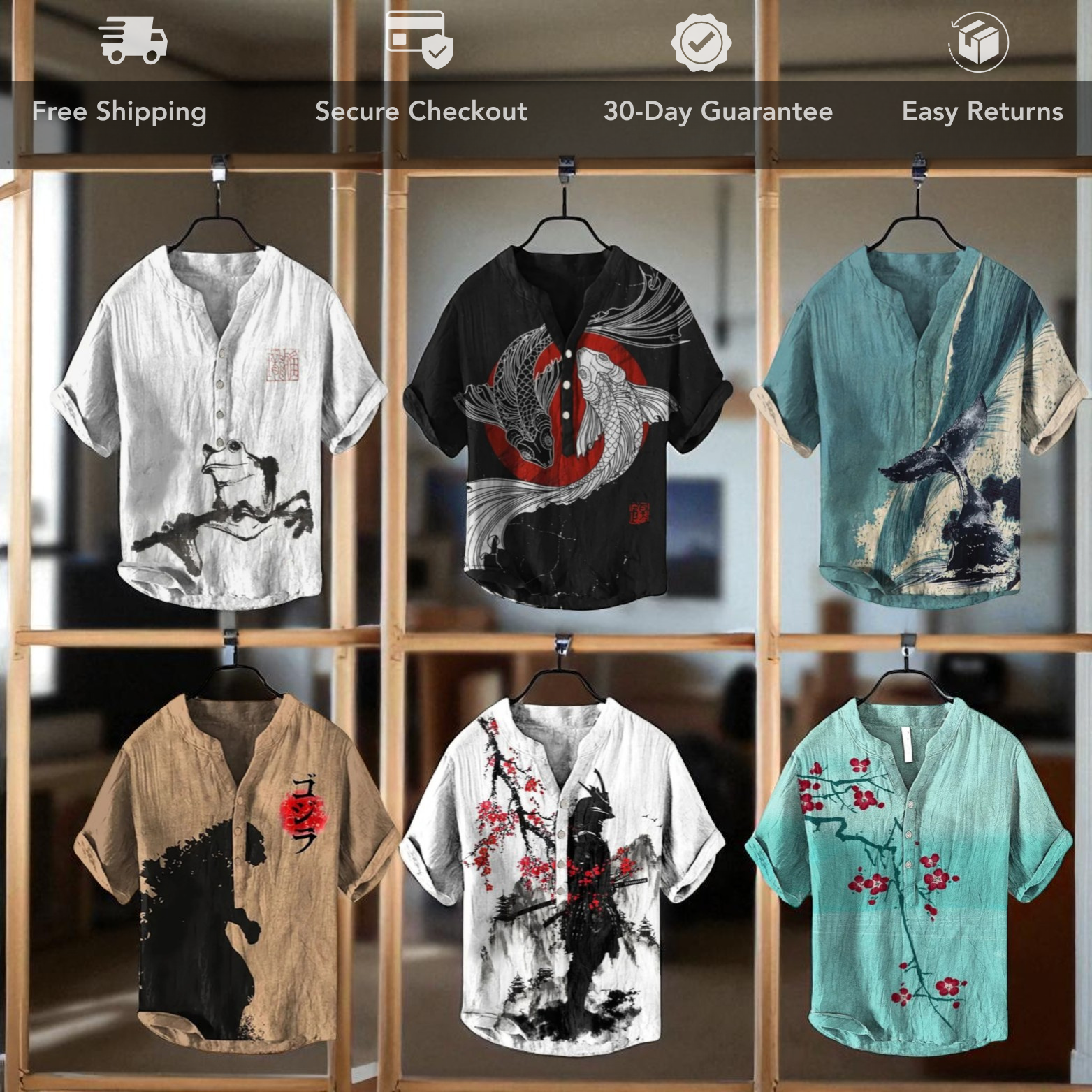 Linen Shirt with 3D Print 2025