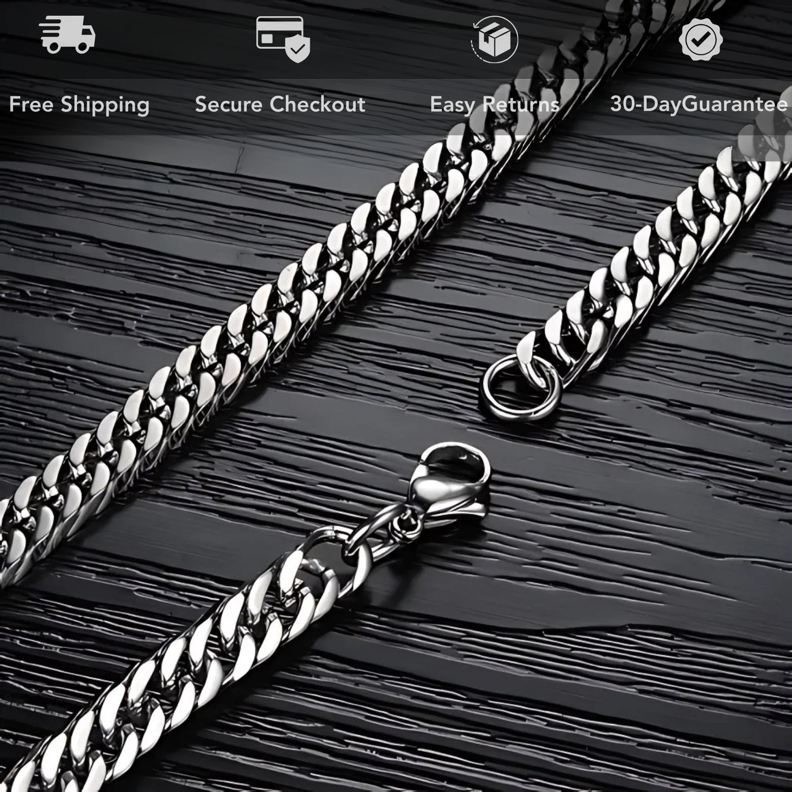 Stainless steel Cuban chain