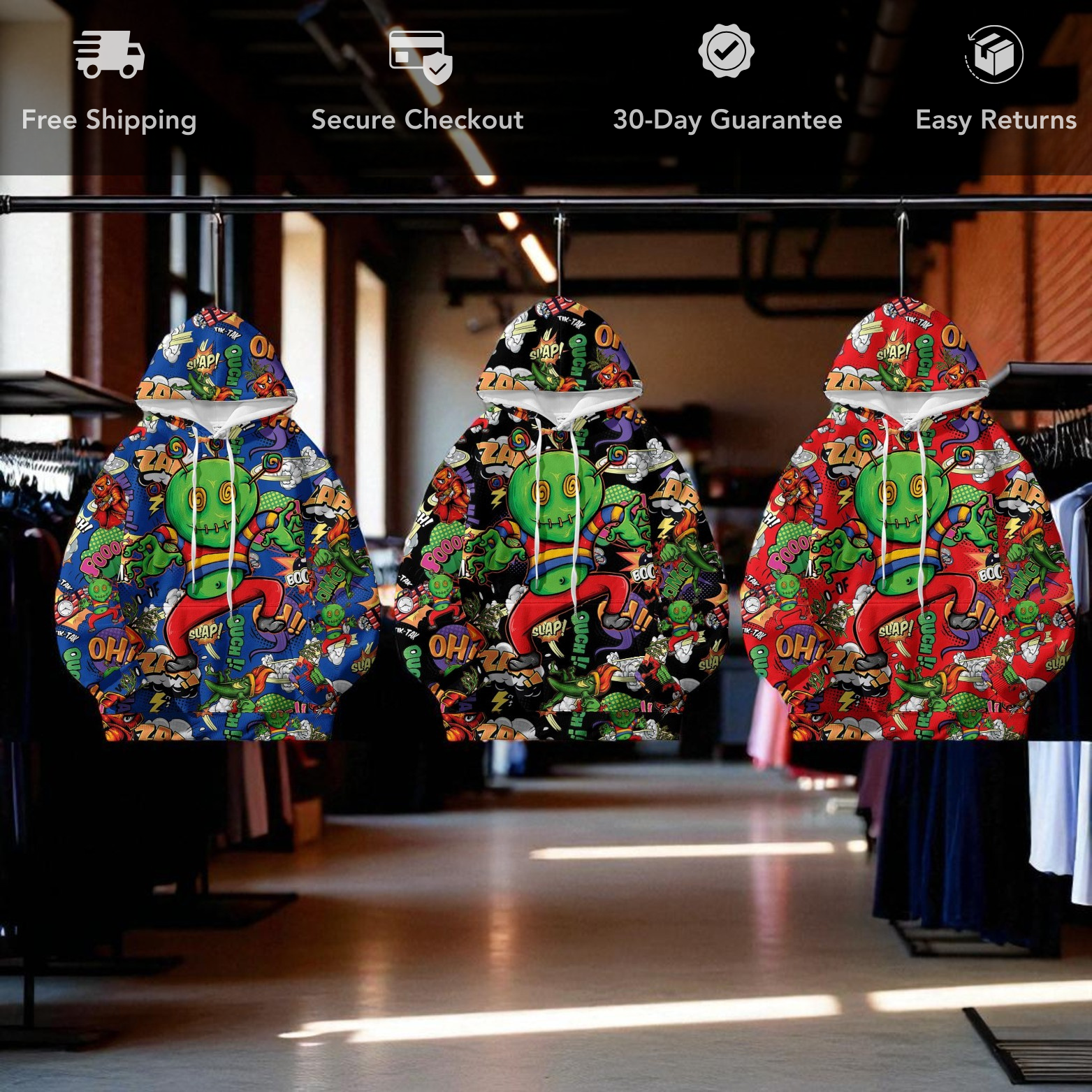 3D Cartoon Oversize Hoodie
