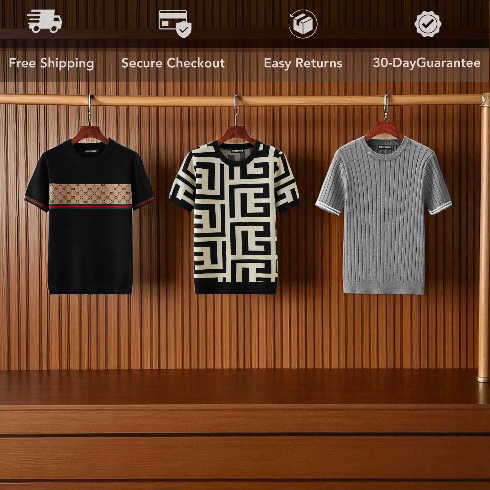 Geometric Cotton T-Shirt Sweater