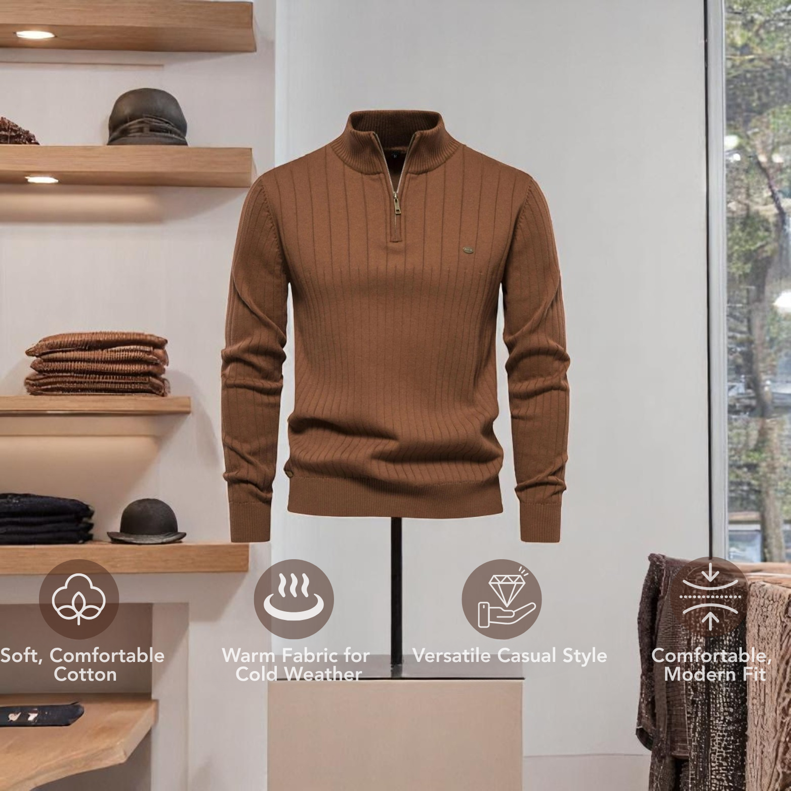 Autumn Zip-Up Sweater