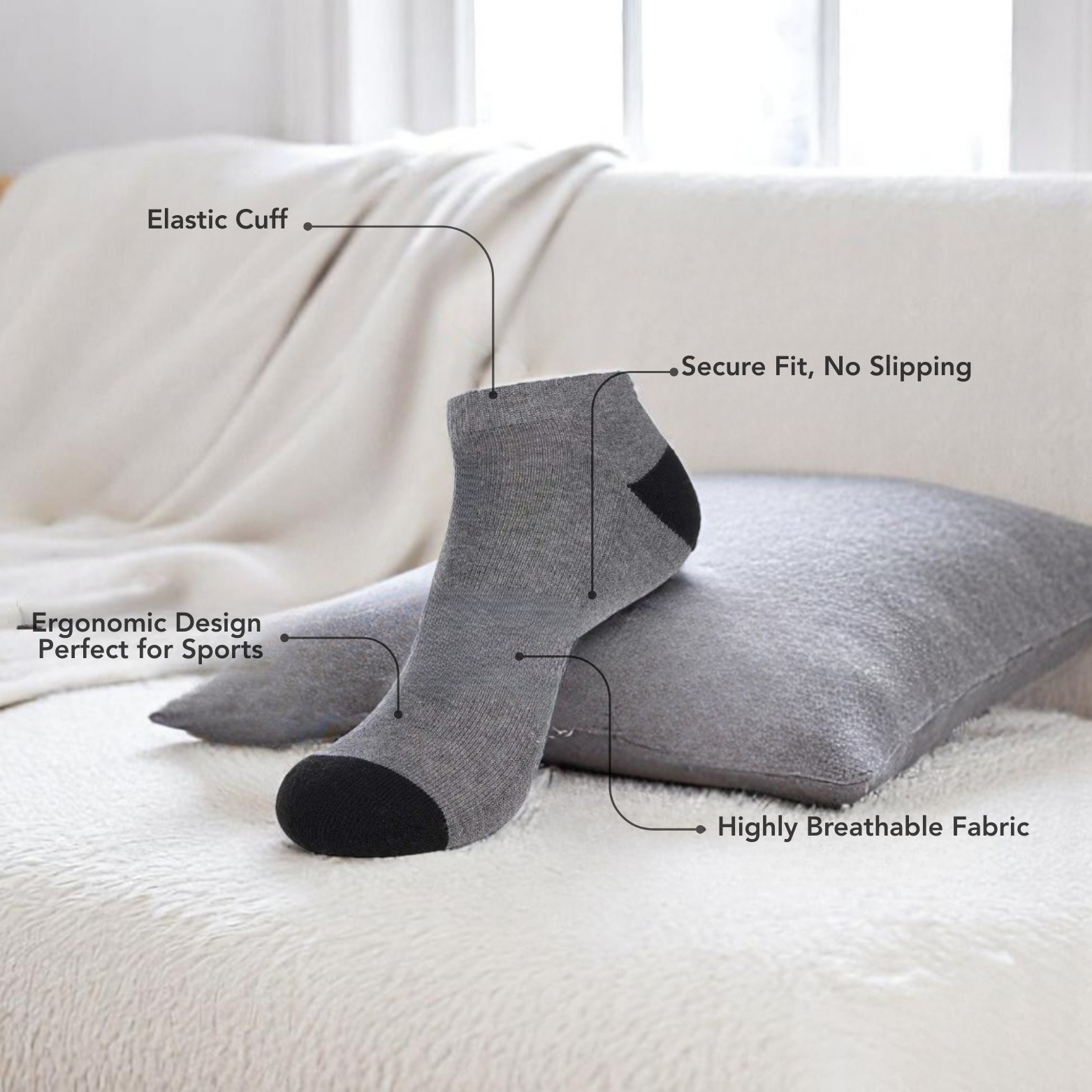 Men's Sports Socks 10 Pairs