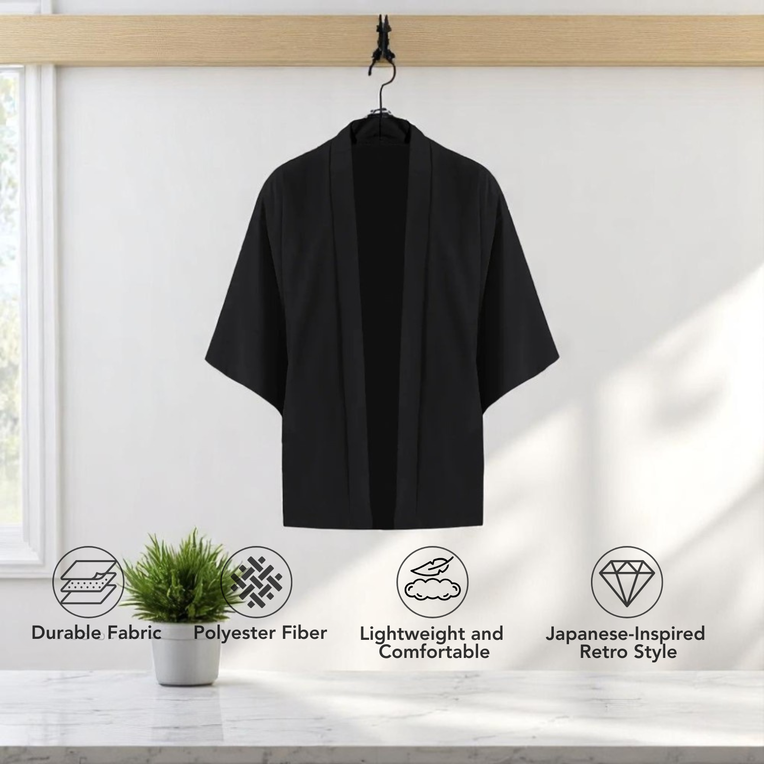 Black Japanese Summer Kimono