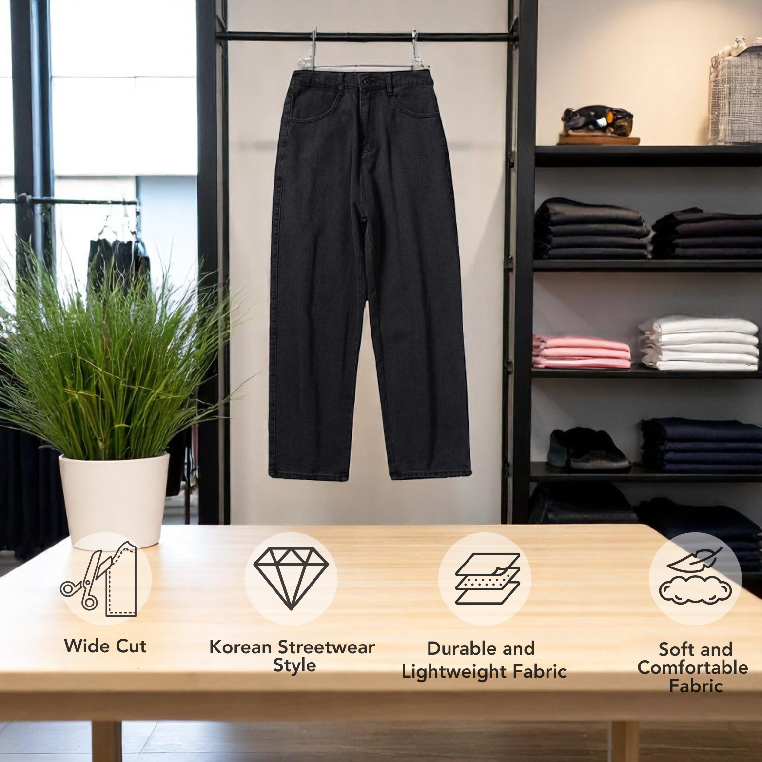 Men's Wide Streetwear Jeans