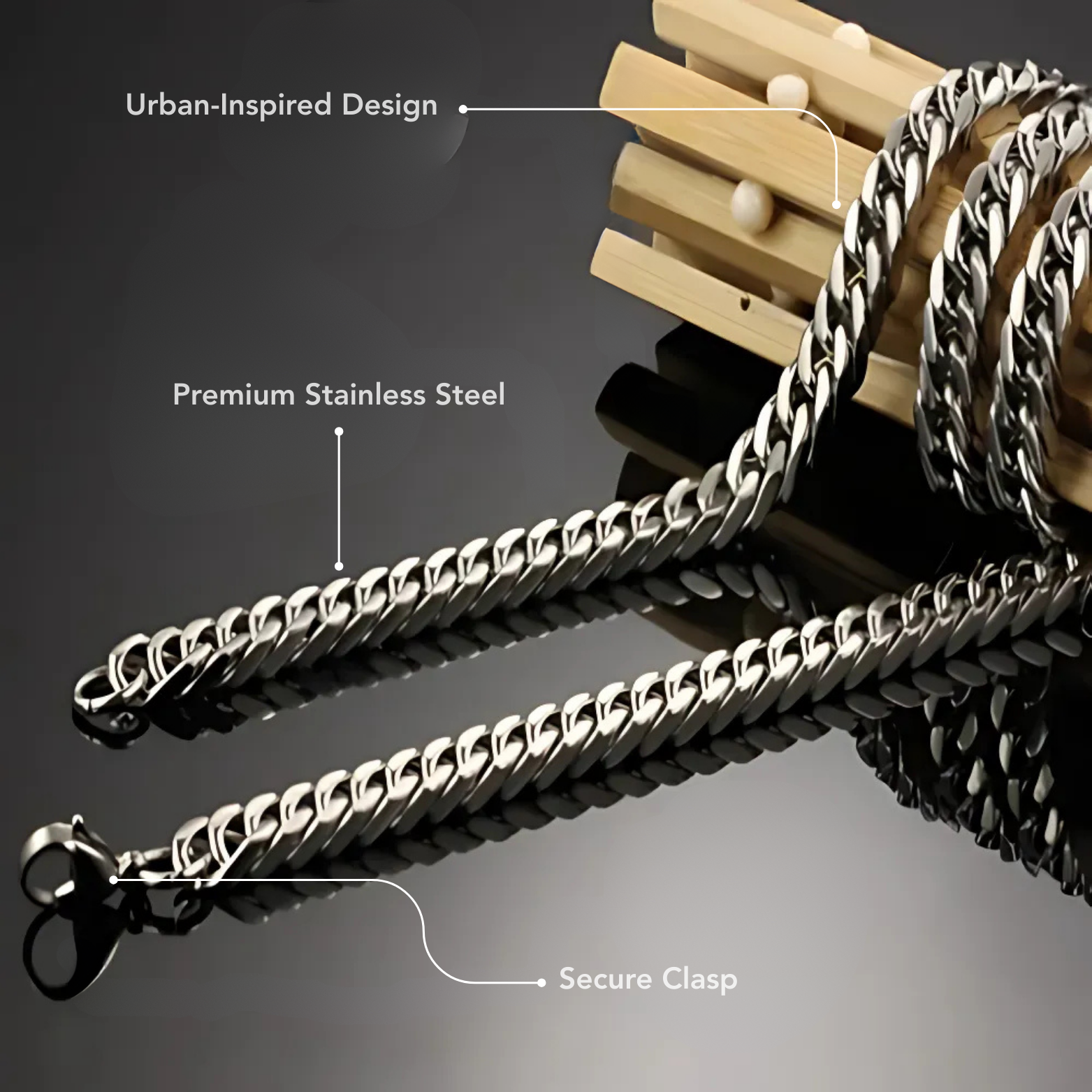 Stainless steel Cuban chain