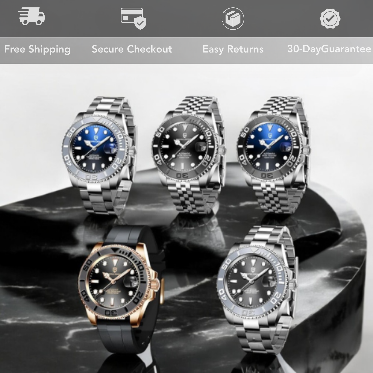 PAGANI Reloj Mecánico Cristal de Zafiro