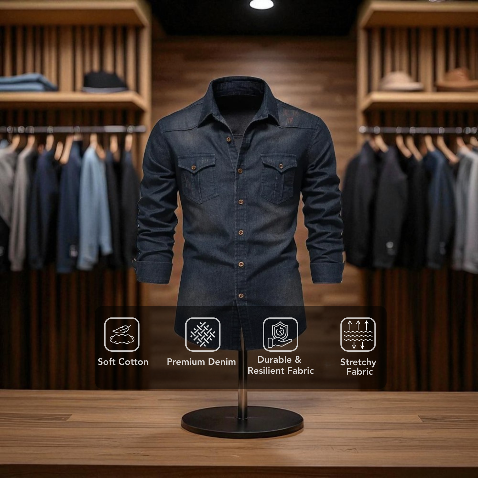 Slim Denim Shirt