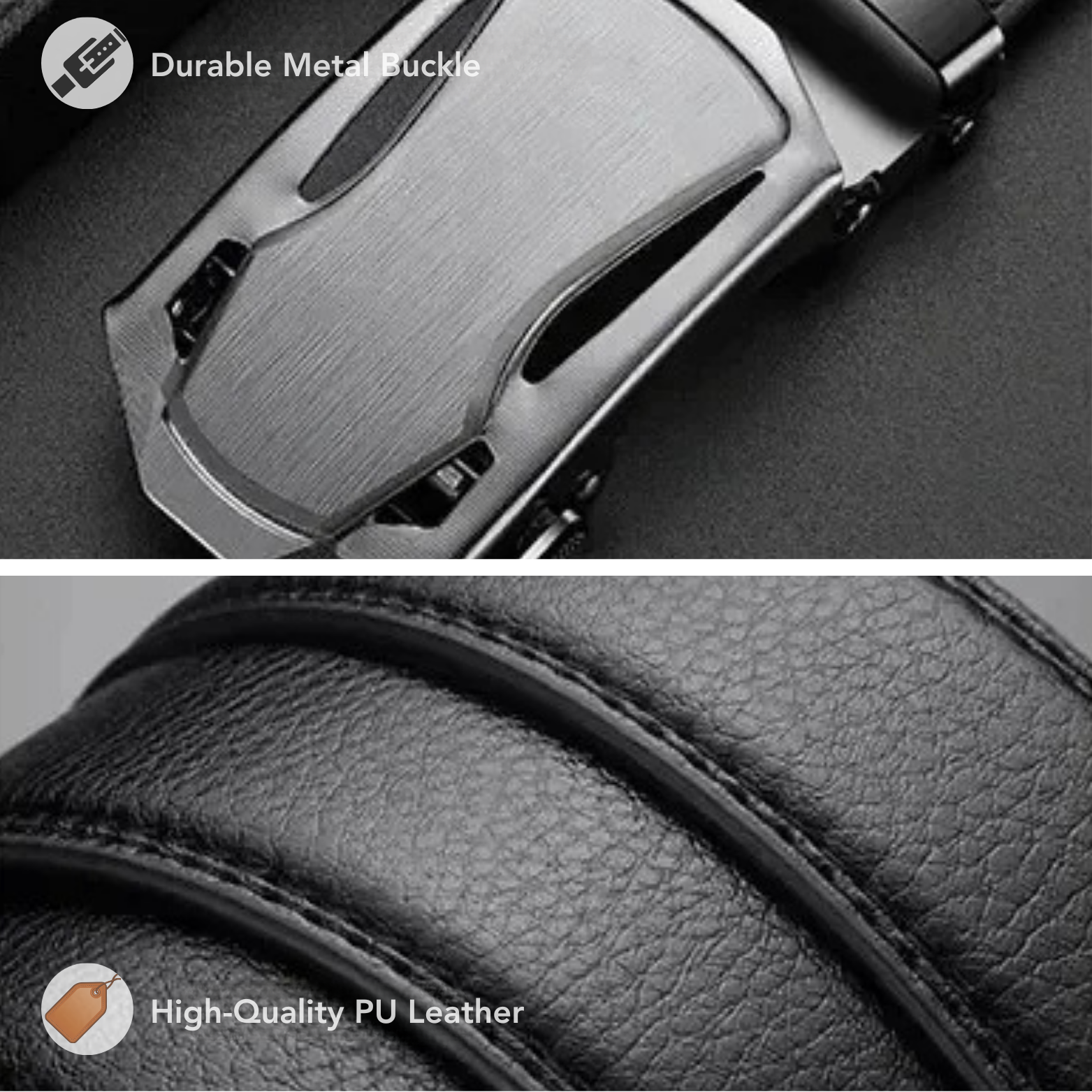 Elegant Men's PU Belt