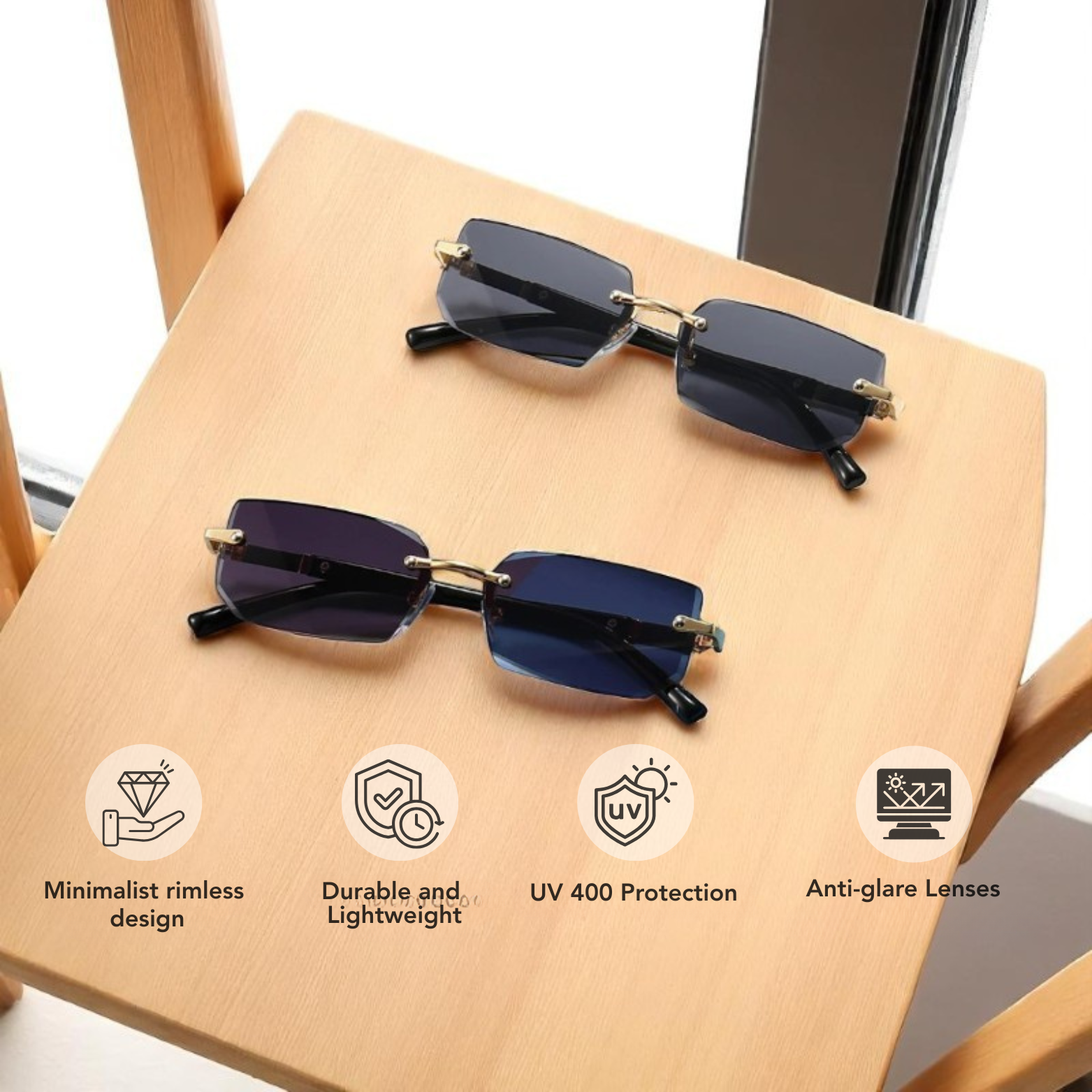 Minimalist Rimless Glasses
