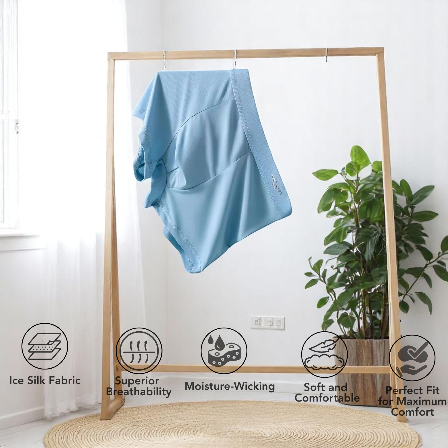 Men's Ice Silk Boxers 4pcs
