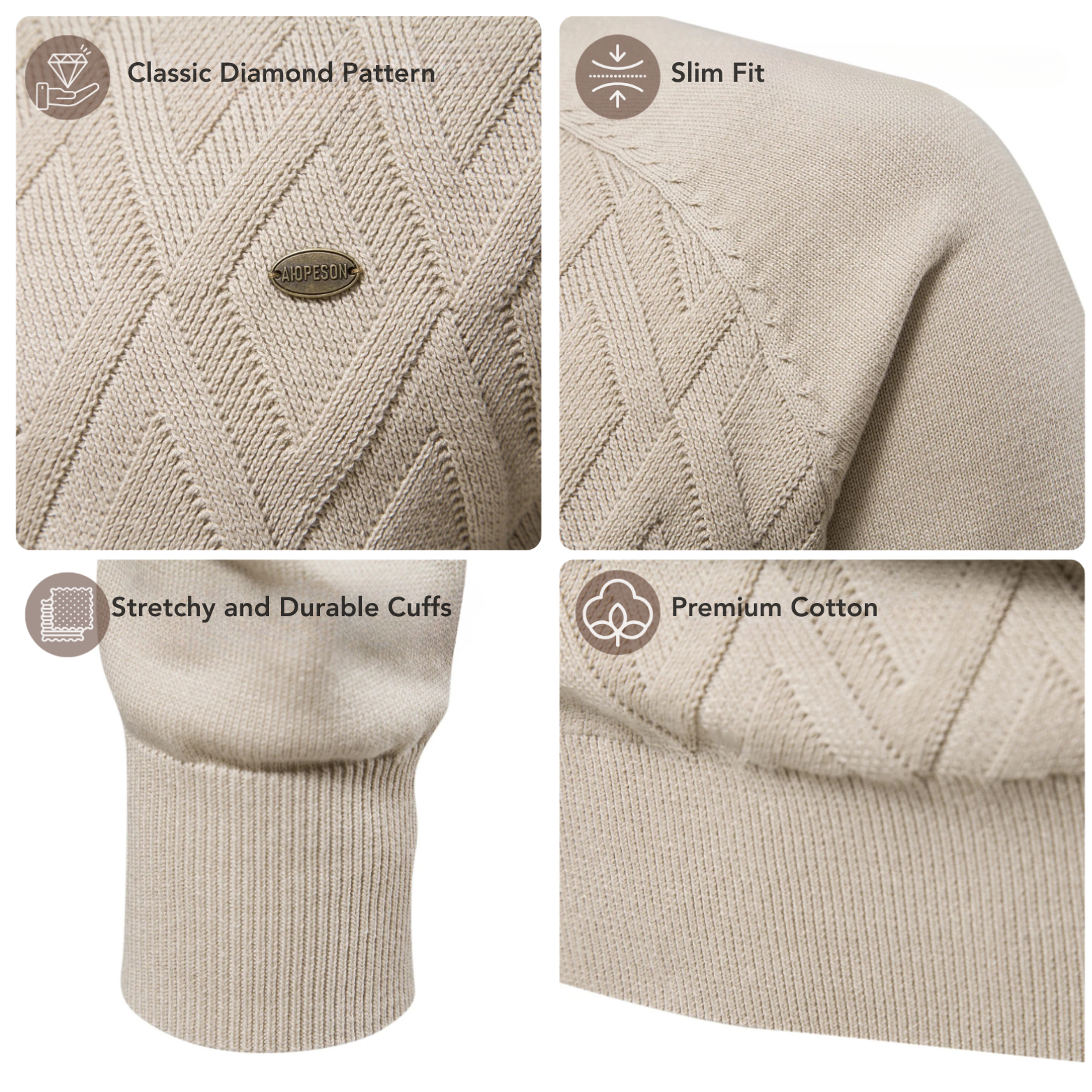 Basic Winter Diamond Sweater