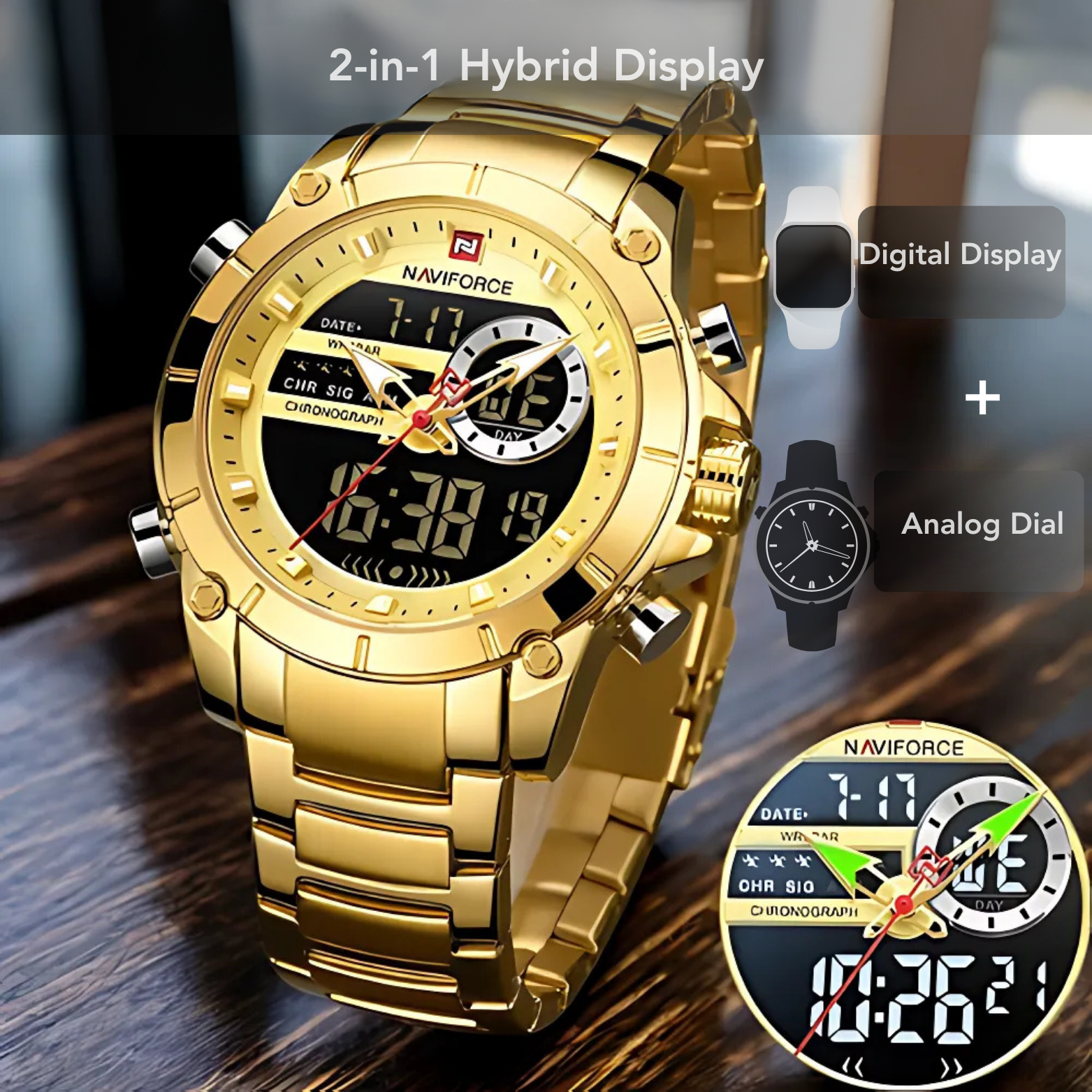 Bivalent Dual Display Clock
